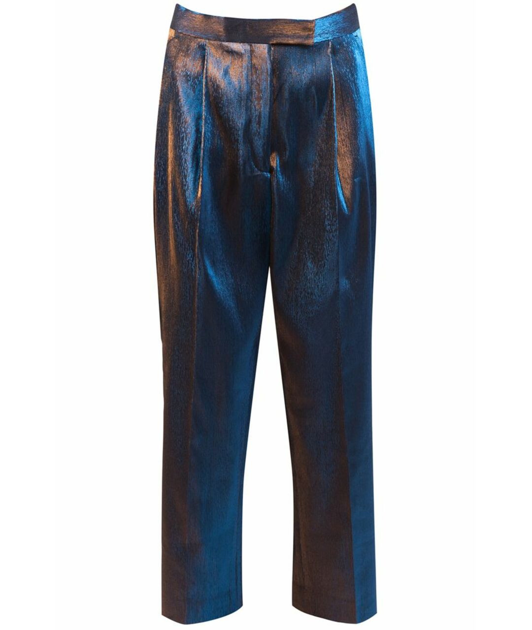 DRIES VAN NOTEN Синие вискозные прямые брюки, фото 1