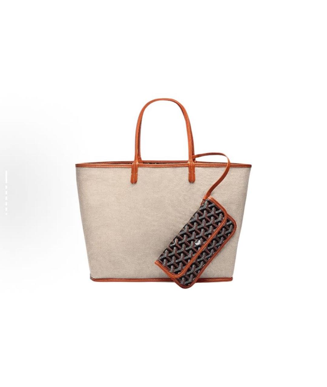 GOYARD Коричневая кожаная сумка тоут, фото 3