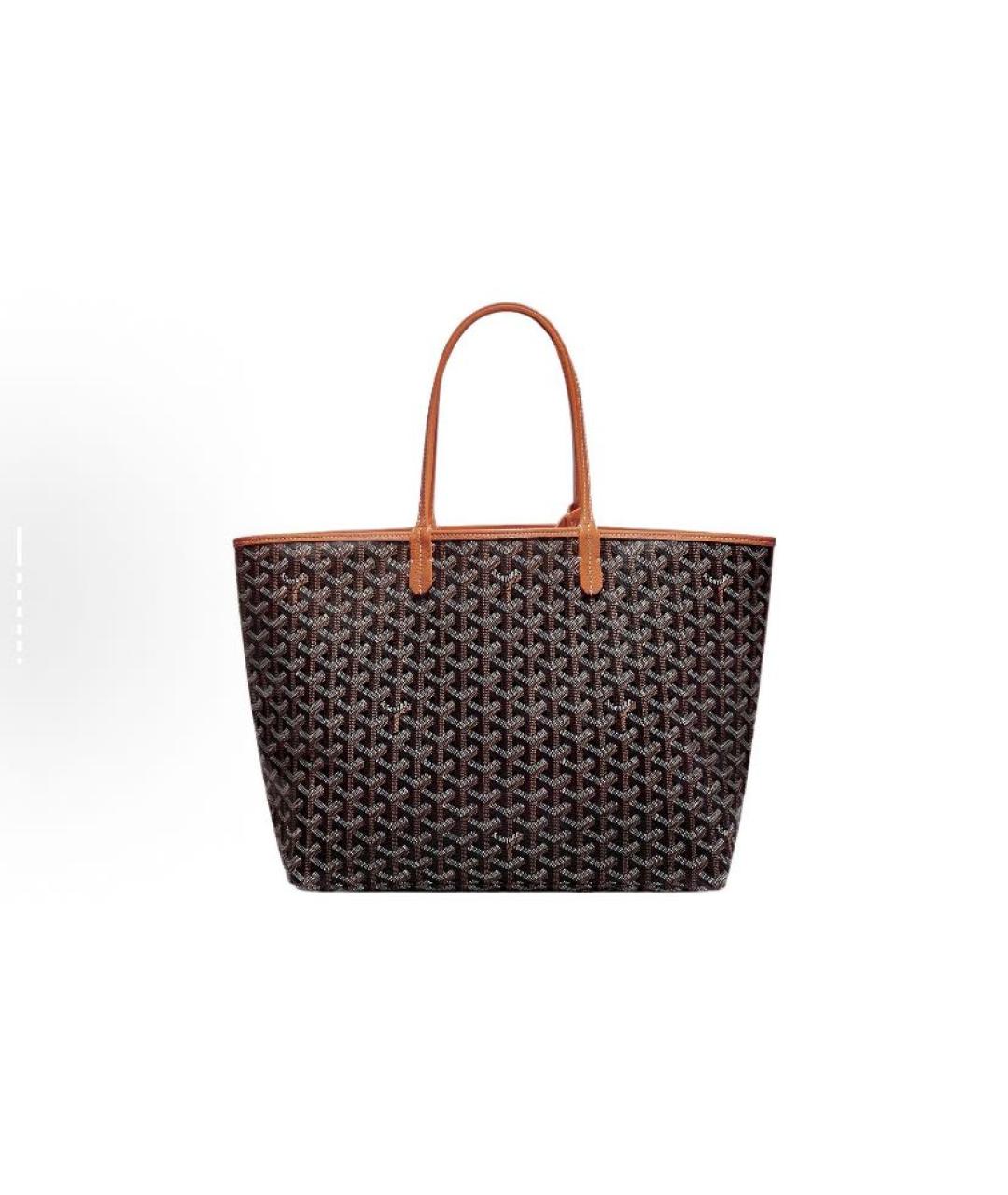 GOYARD Коричневая кожаная сумка тоут, фото 2