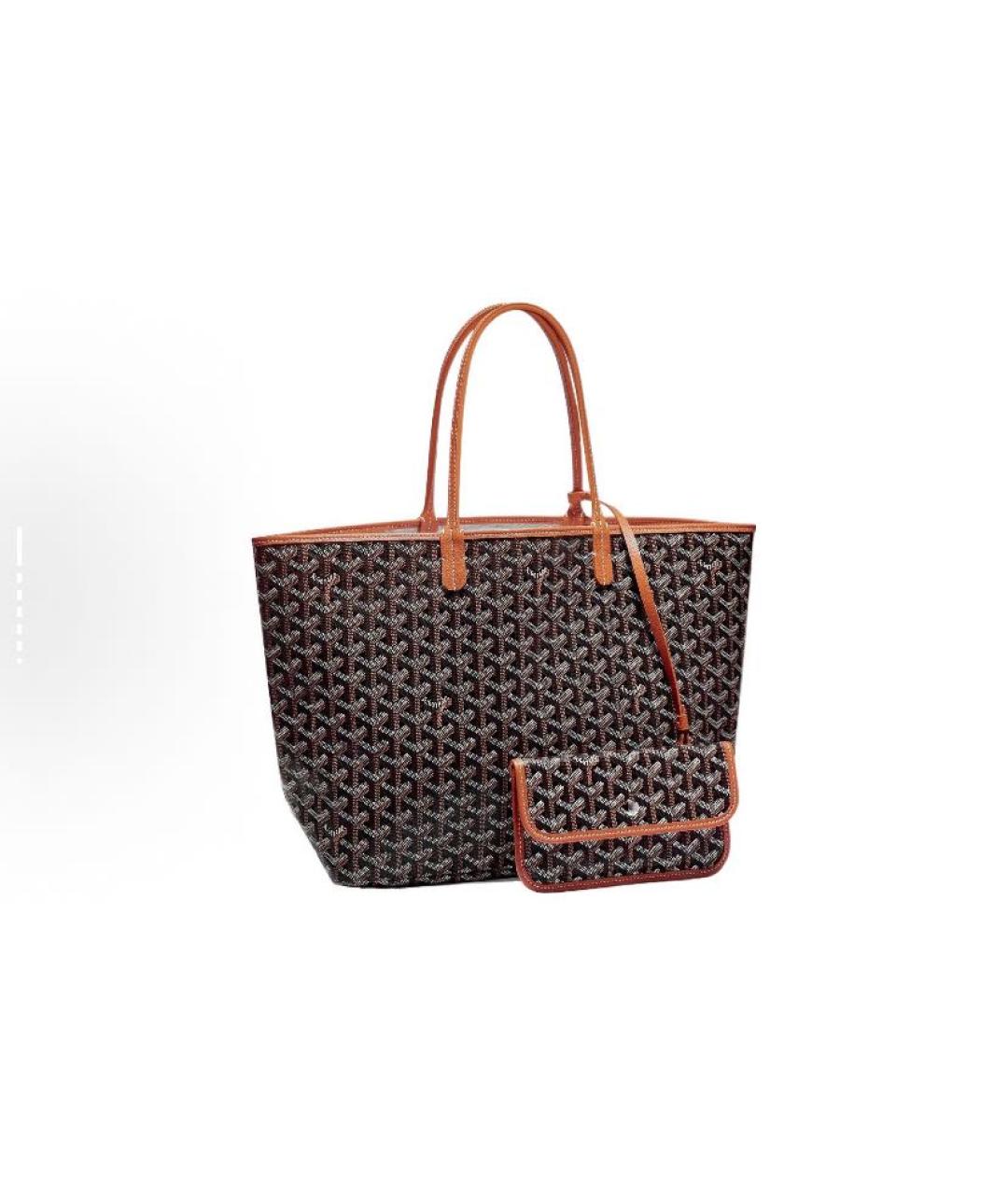 GOYARD Коричневая кожаная сумка тоут, фото 5