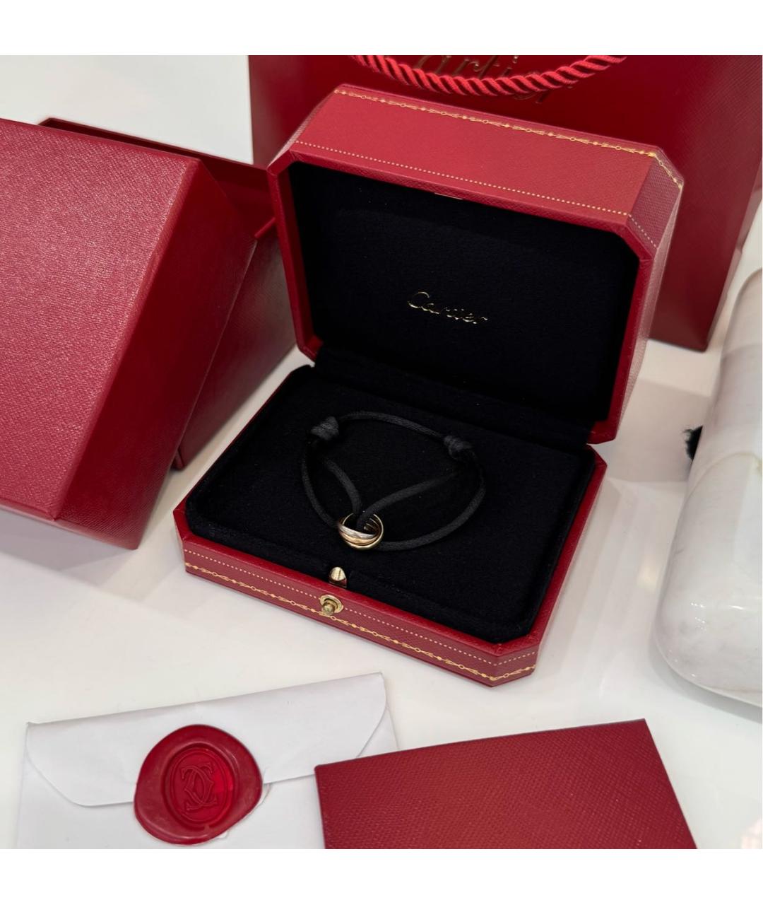 CARTIER Черный браслет из желтого золота, фото 5
