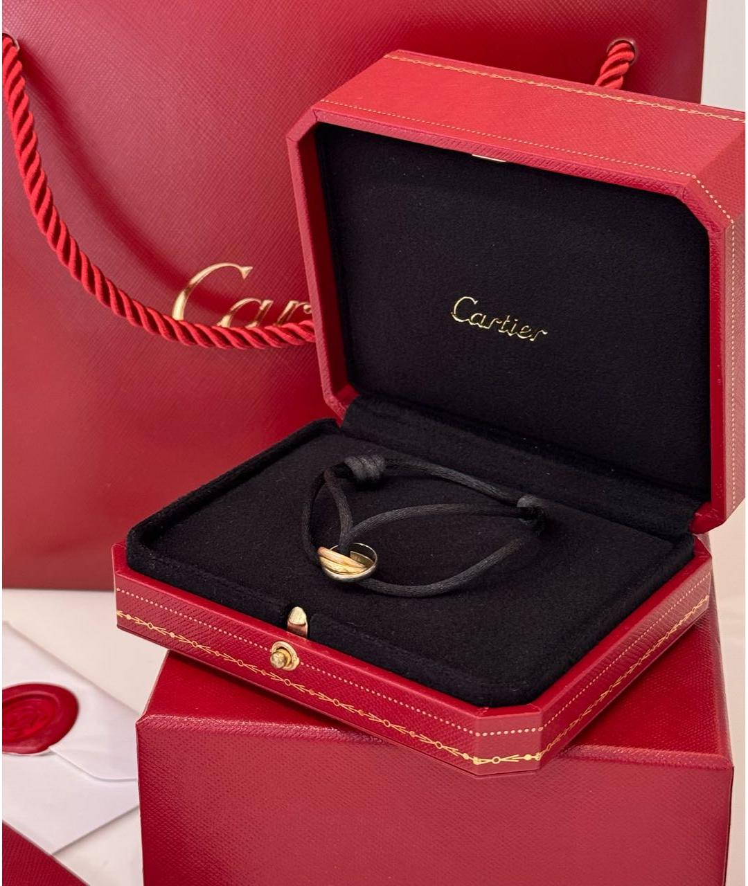 CARTIER Черный браслет из желтого золота, фото 2