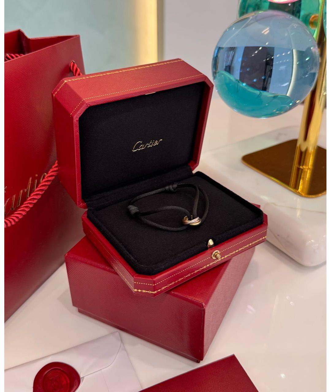 CARTIER Черный браслет из желтого золота, фото 4