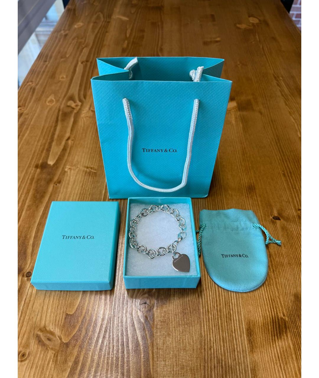 TIFFANY&CO Серебрянный серебряный браслет, фото 4