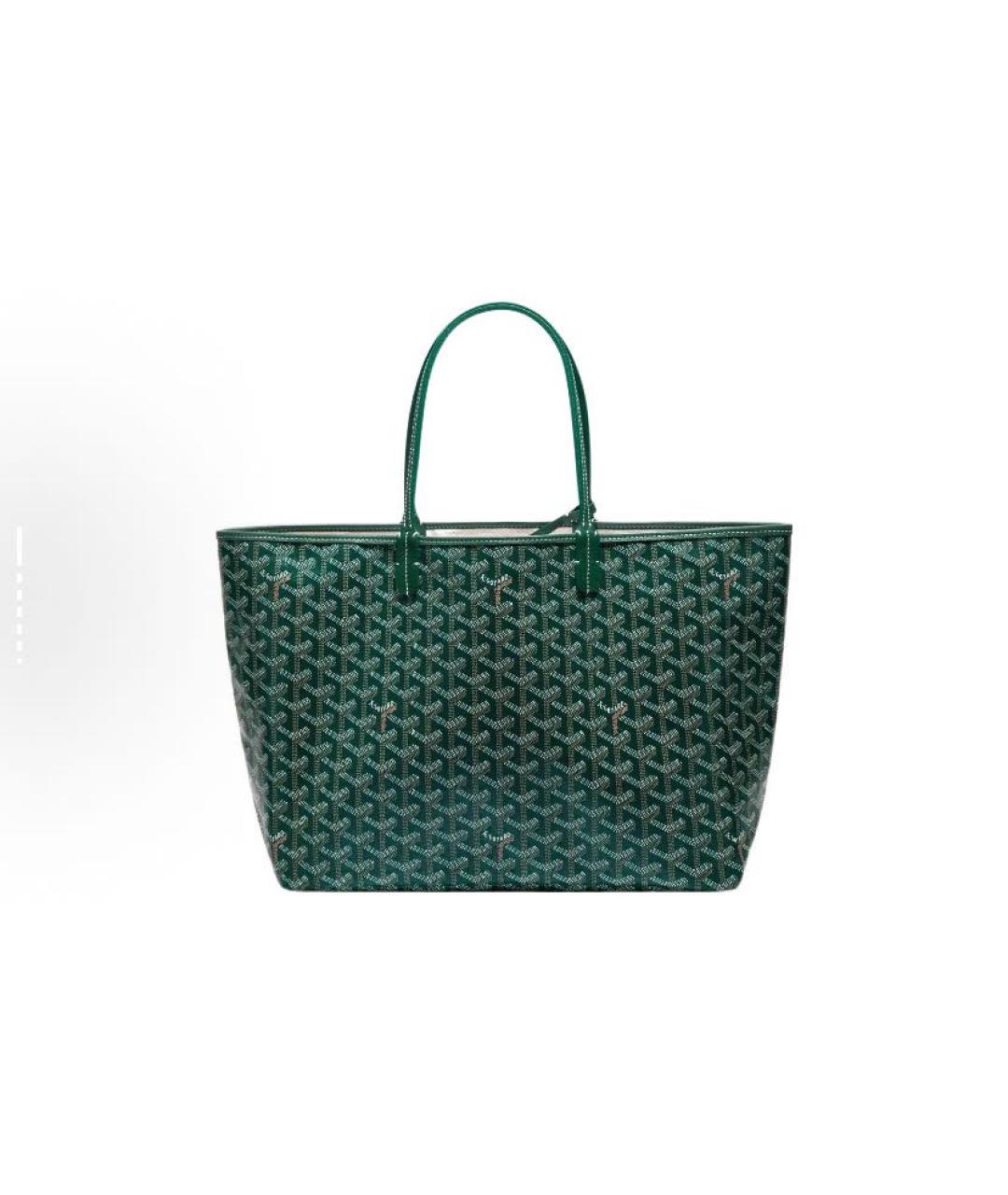 GOYARD Зеленая кожаная сумка тоут, фото 2