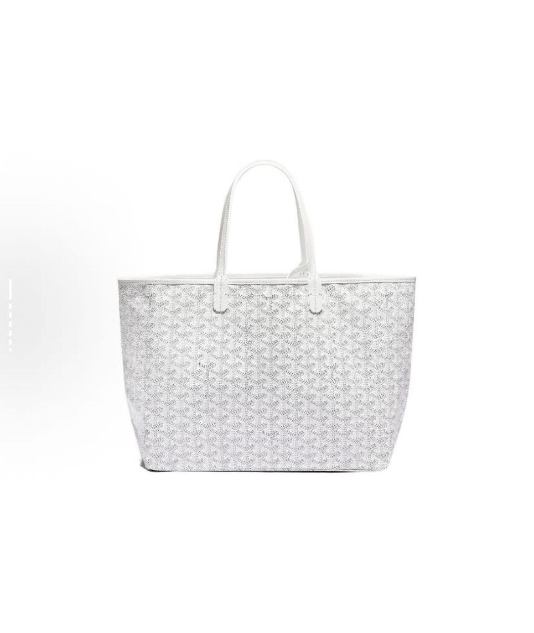 GOYARD Белая кожаная сумка тоут, фото 2