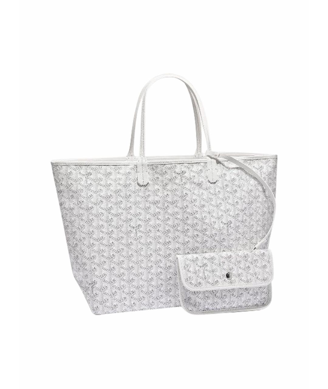 GOYARD Белая кожаная сумка тоут, фото 1