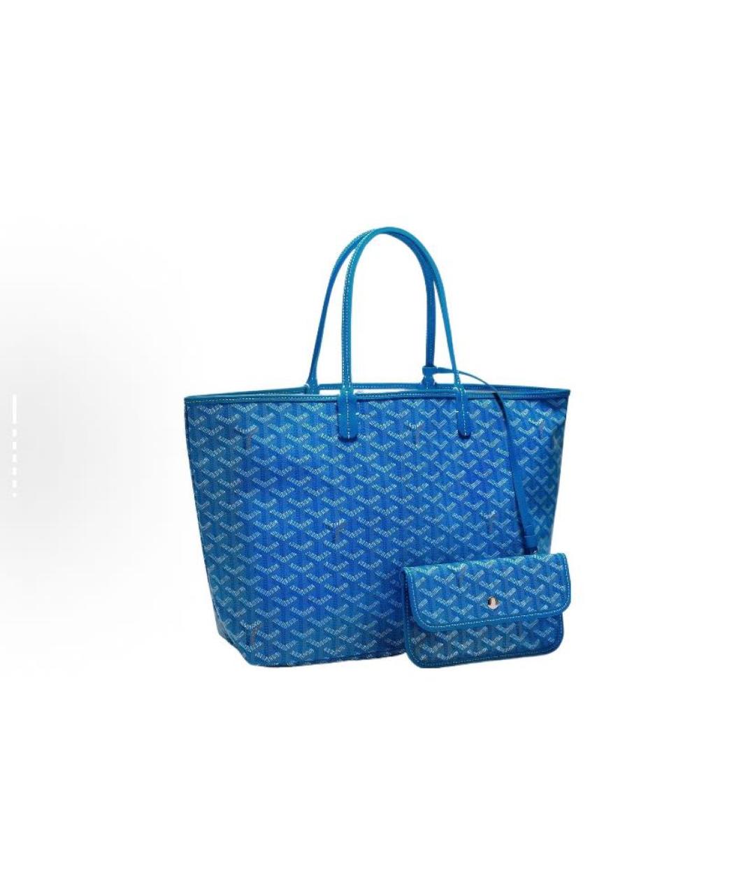 GOYARD Синяя кожаная сумка тоут, фото 5