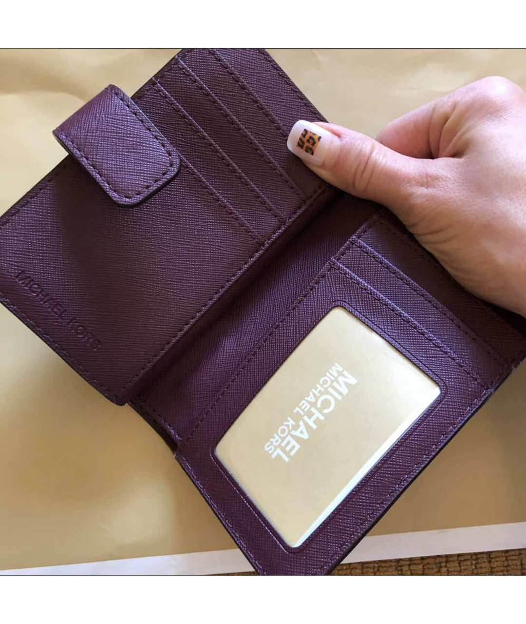 MICHAEL KORS COLLECTION Фиолетовый кожаный кошелек, фото 2