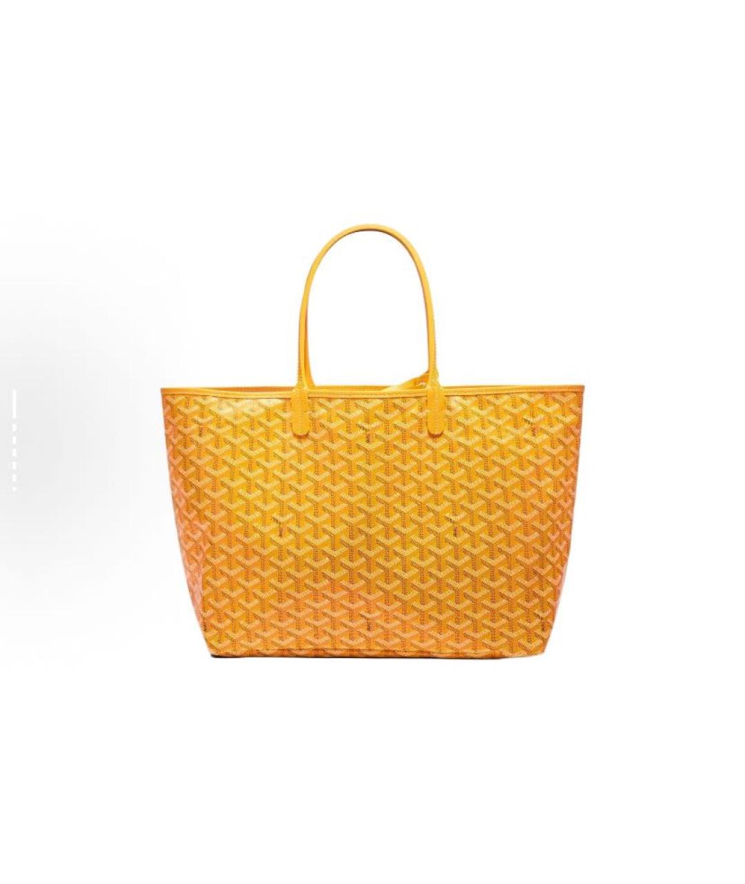 GOYARD Желтая кожаная сумка тоут, фото 2