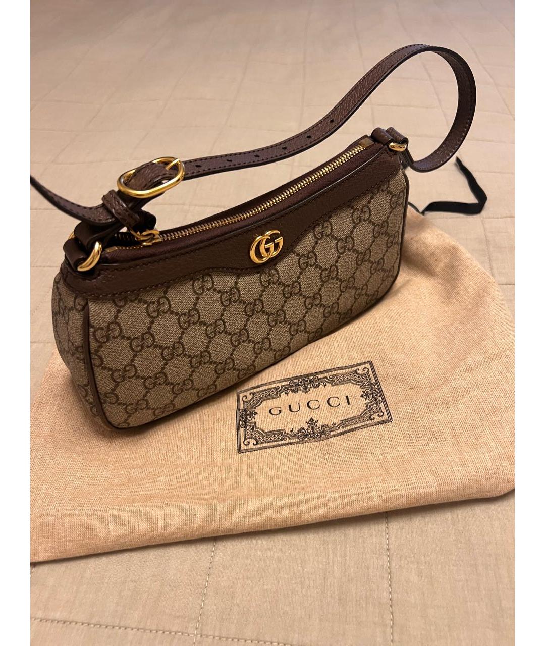 GUCCI Бежевая сумка с короткими ручками, фото 3