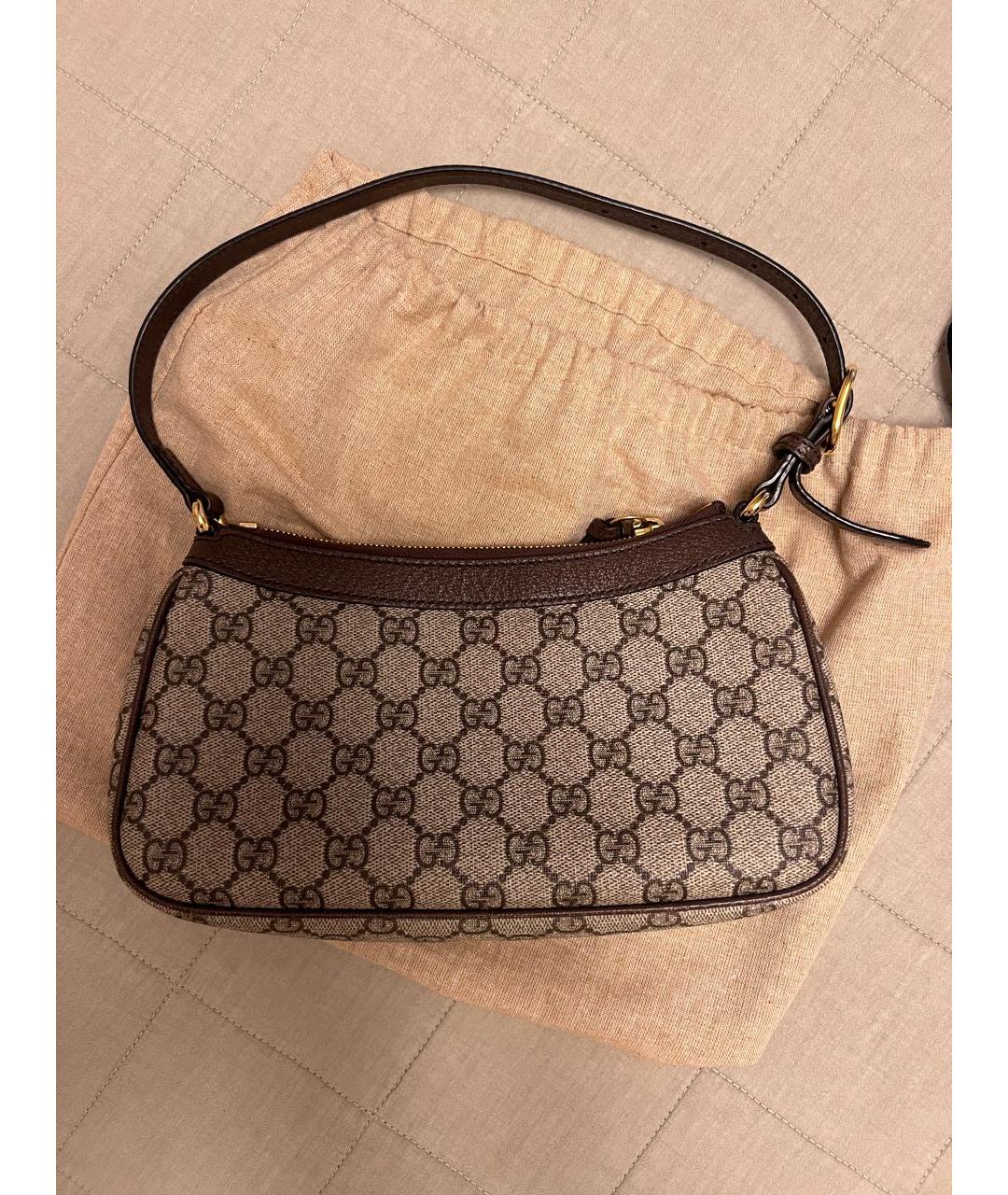 GUCCI Бежевая сумка с короткими ручками, фото 4
