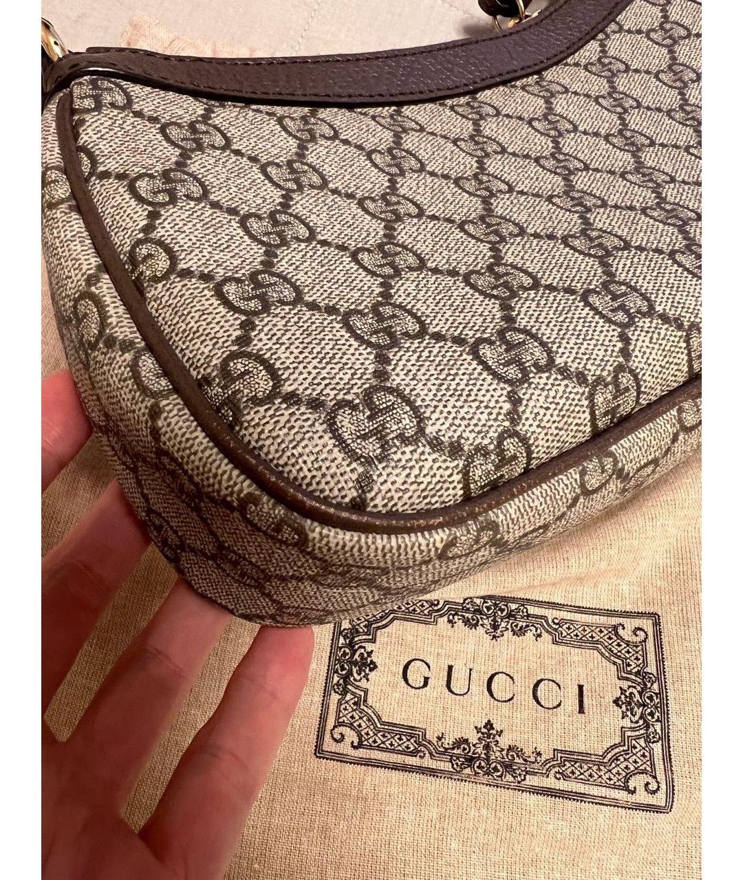 GUCCI Бежевая сумка с короткими ручками, фото 9