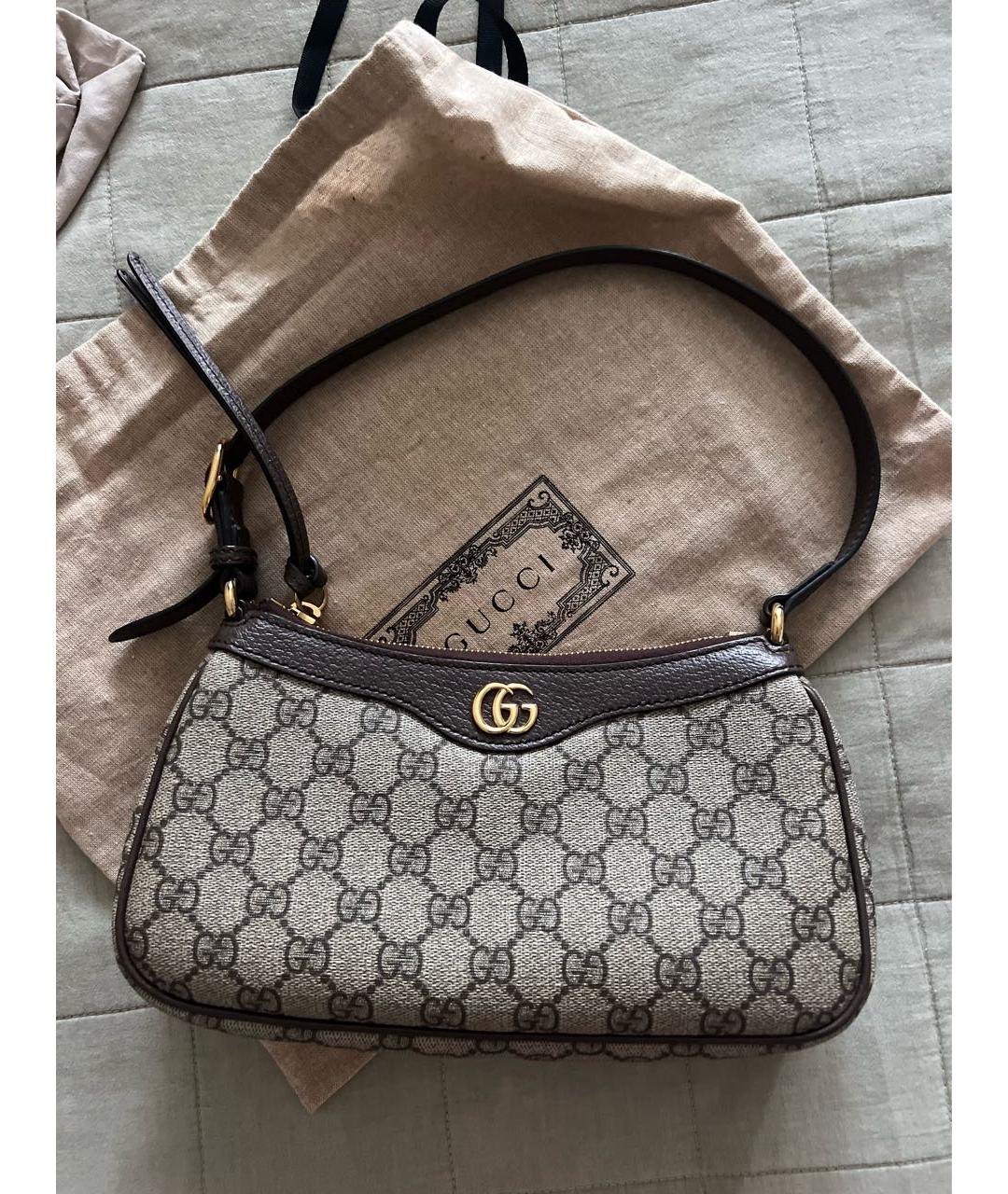 GUCCI Бежевая сумка с короткими ручками, фото 2
