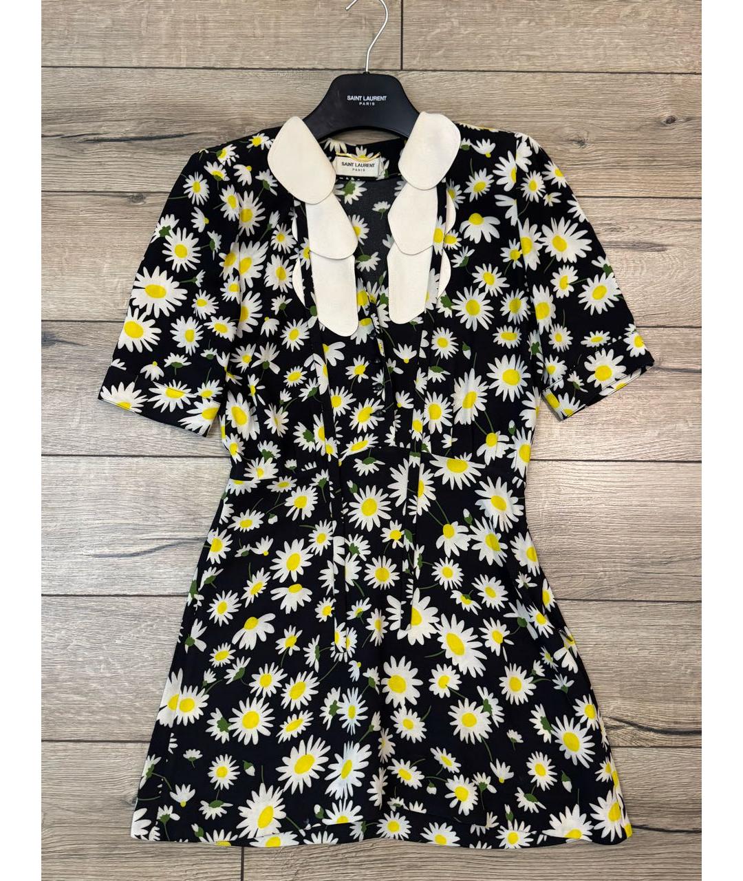SAINT LAURENT Мульти вискозное повседневное платье, фото 5
