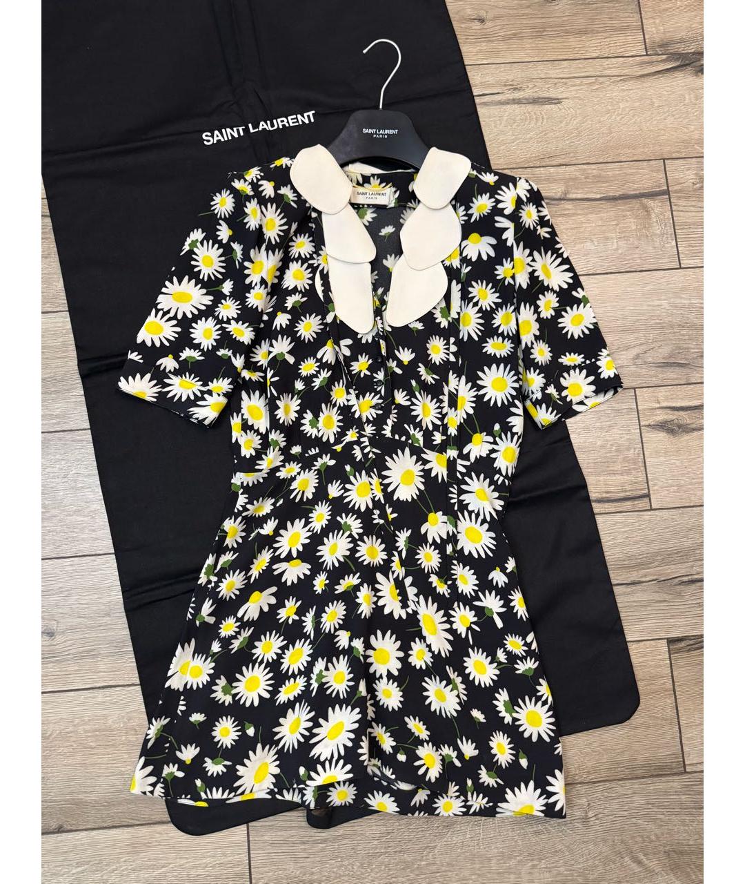 SAINT LAURENT Мульти вискозное повседневное платье, фото 2