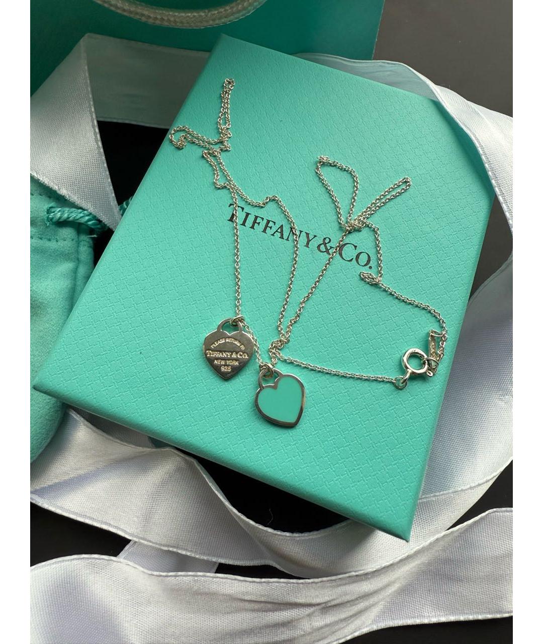 TIFFANY&CO Бирюзовая серебряная подвеска, фото 3