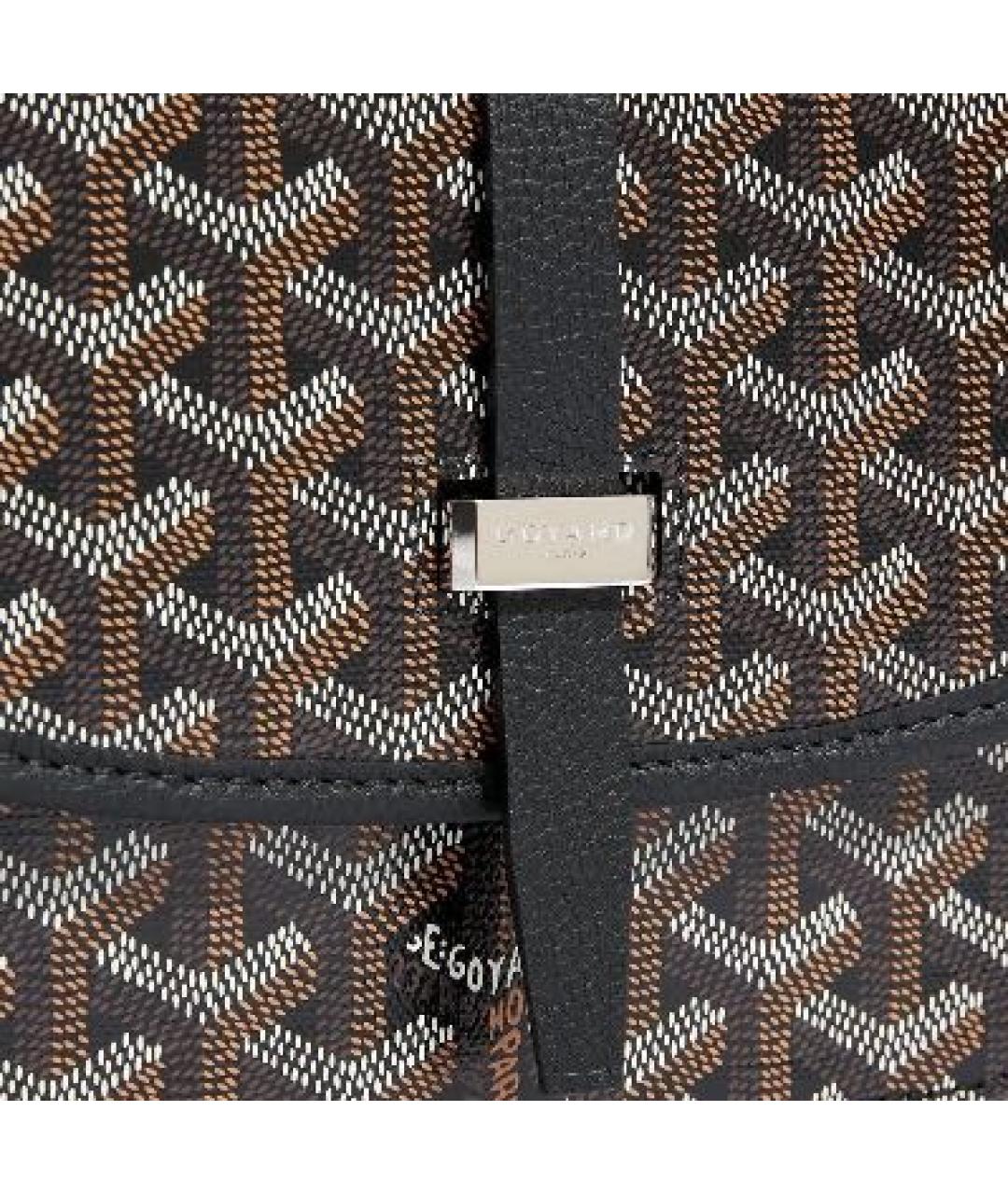 GOYARD Черная кожаная сумка через плечо, фото 4