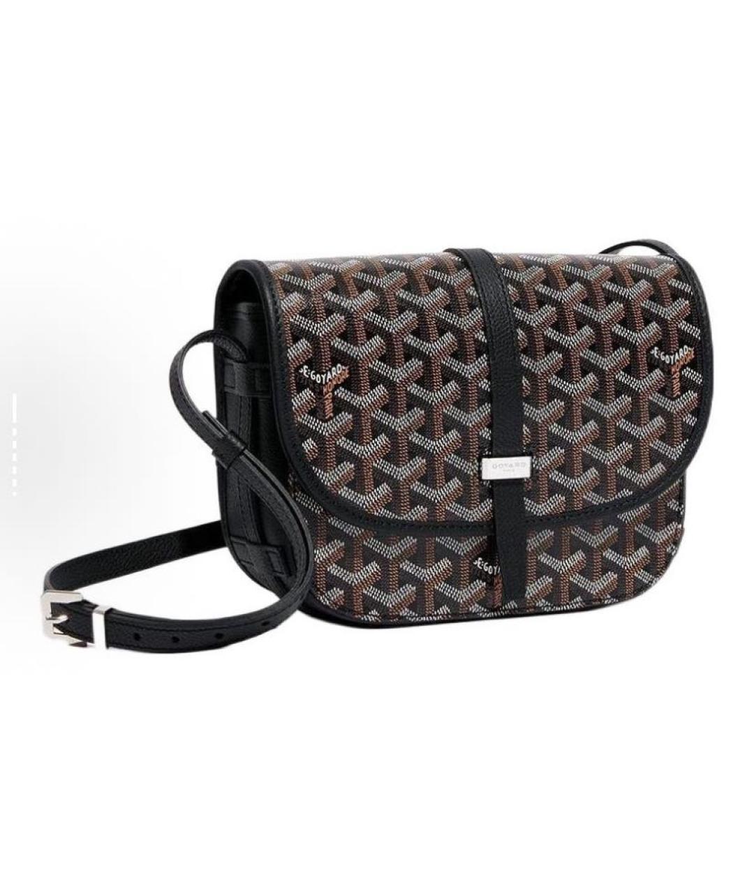 GOYARD Черная кожаная сумка через плечо, фото 5