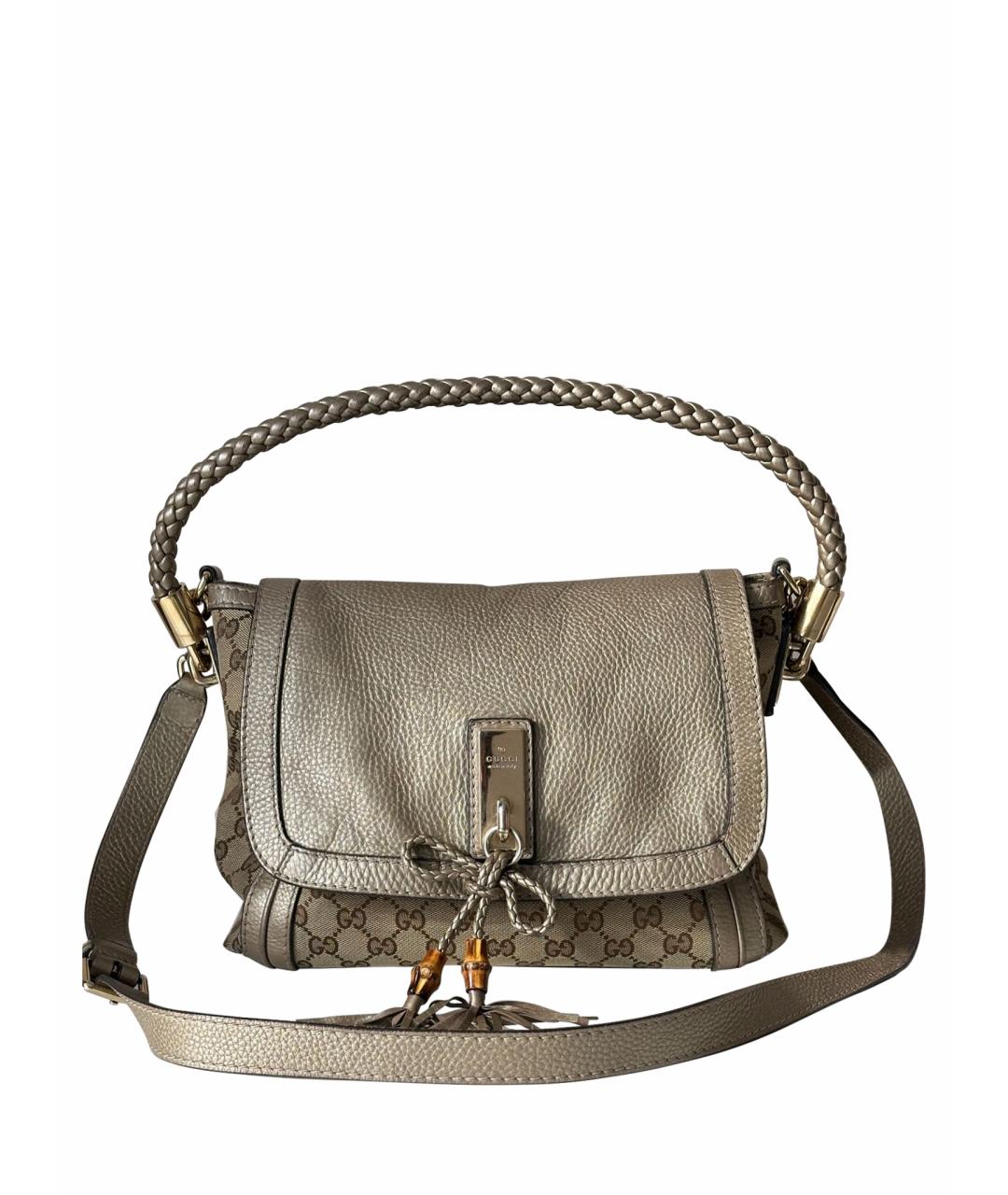 GUCCI Бежевая кожаная сумка на плечо, фото 1