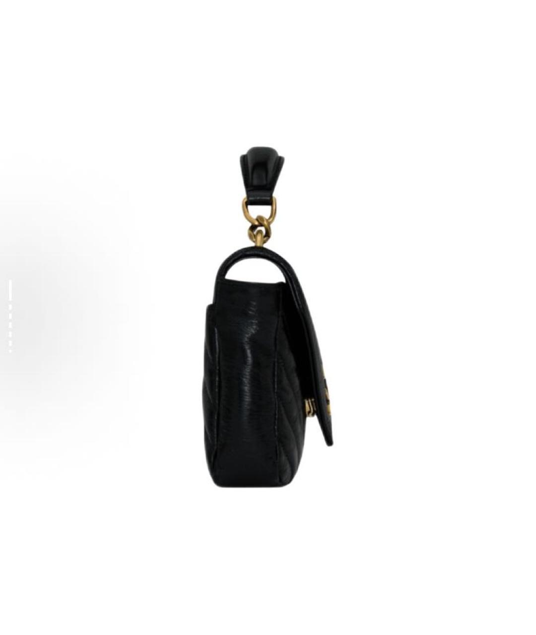 SAINT LAURENT Черная кожаная сумка через плечо, фото 4