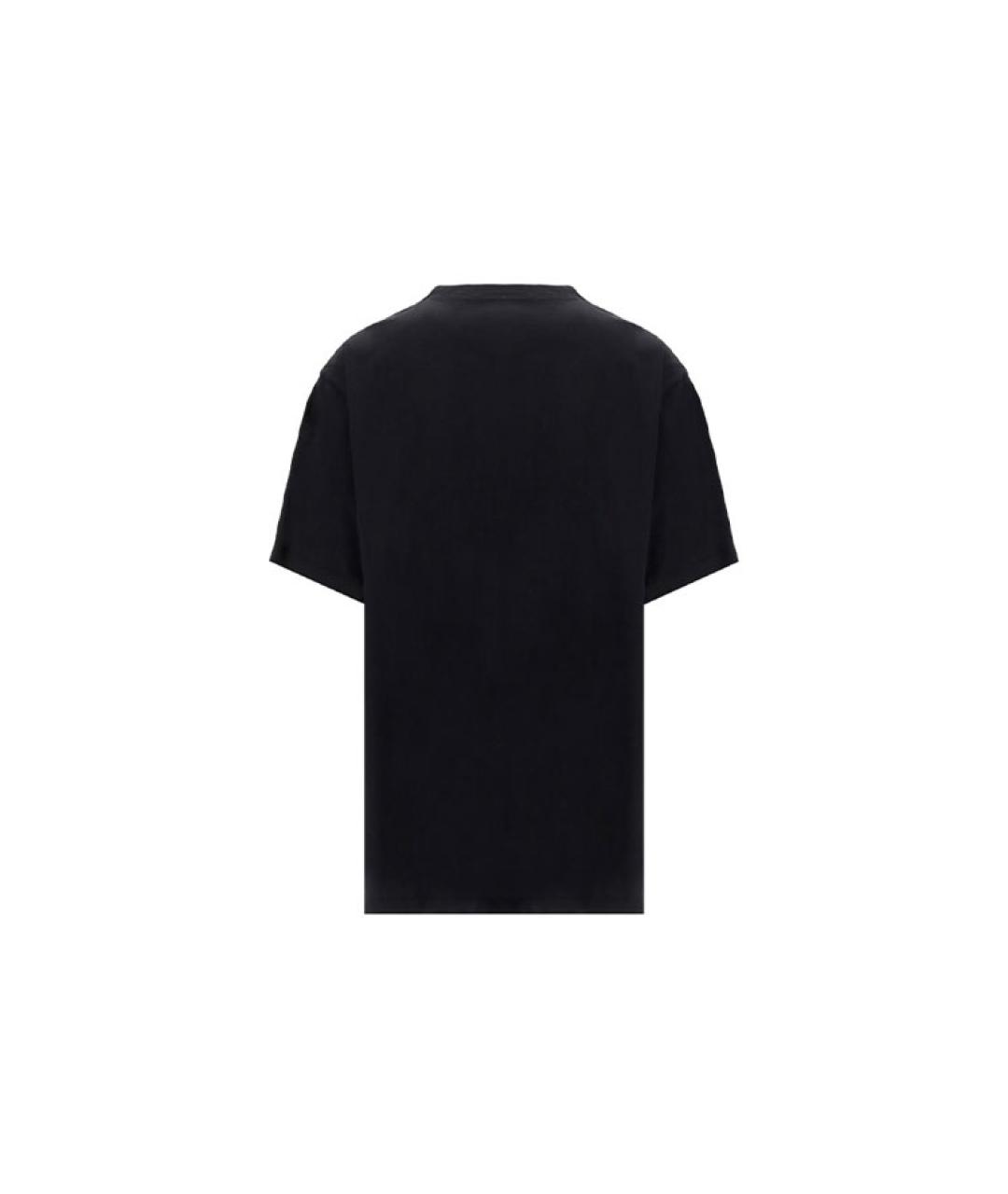 BALENCIAGA Черная хлопковая футболка, фото 2