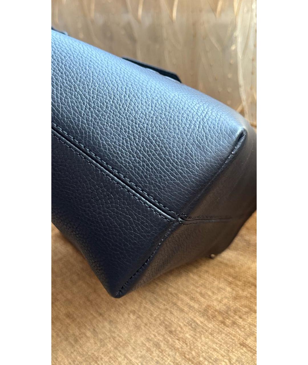 BURBERRY Черная кожаная сумка тоут, фото 5
