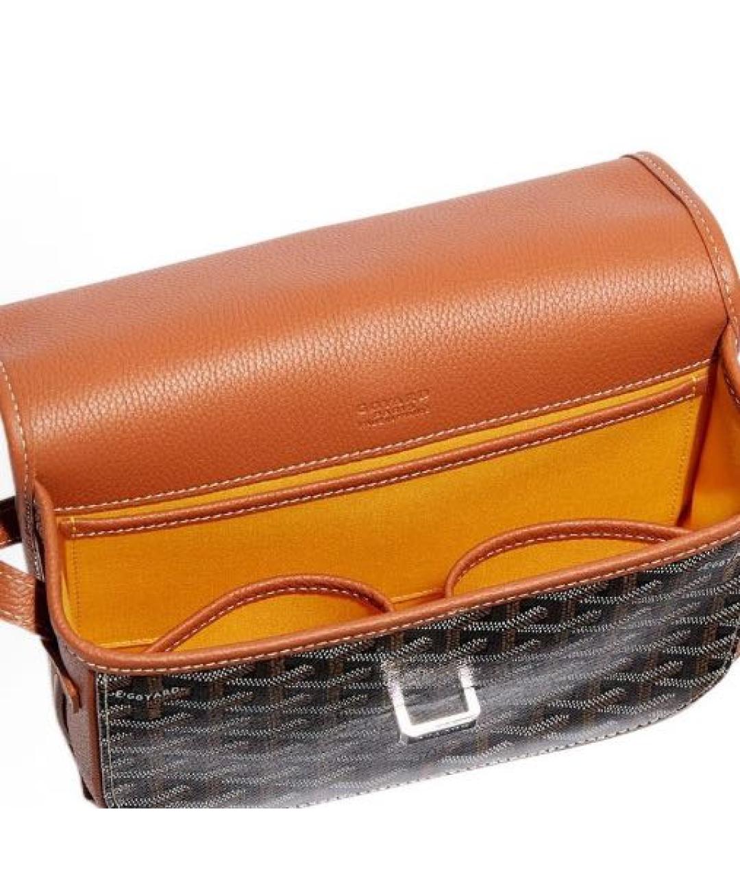 GOYARD Коричневая кожаная сумка через плечо, фото 4