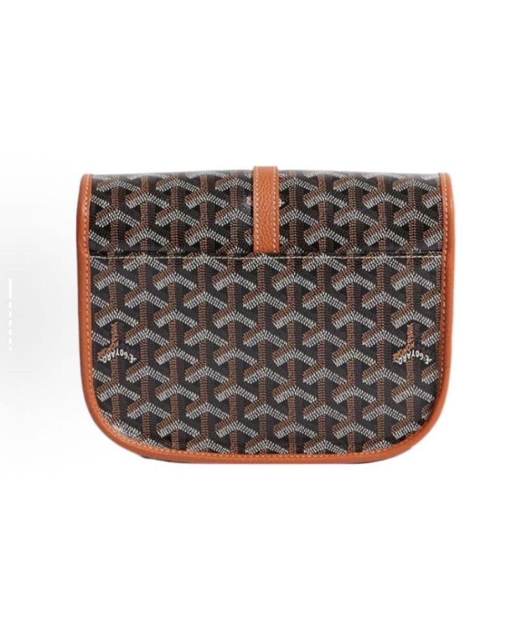 GOYARD Коричневая кожаная сумка через плечо, фото 3