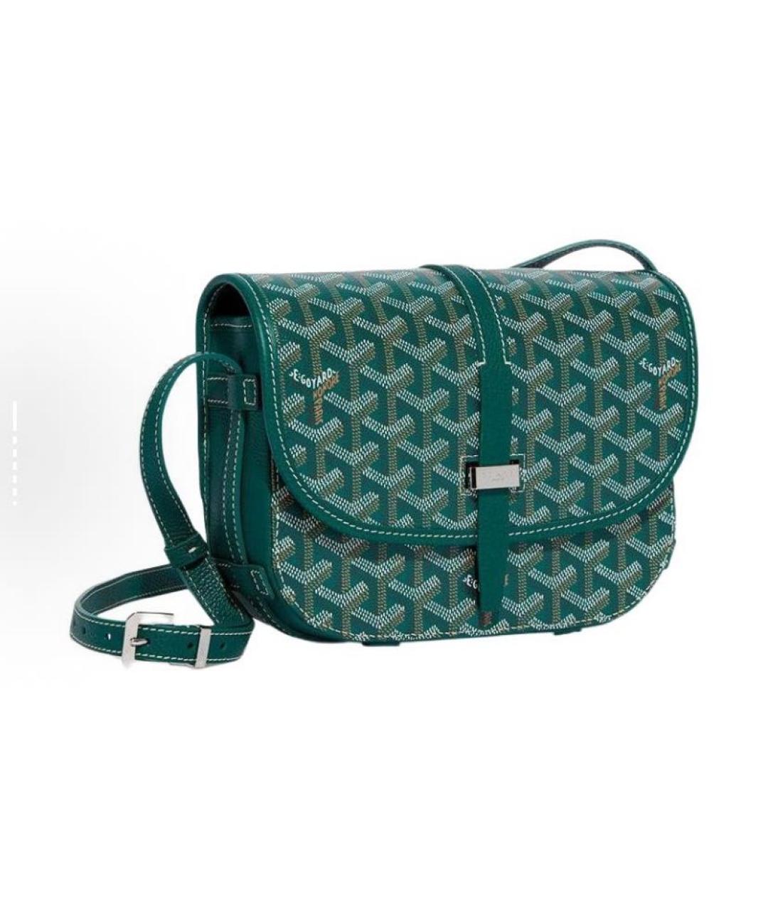 GOYARD Зеленая кожаная сумка через плечо, фото 5