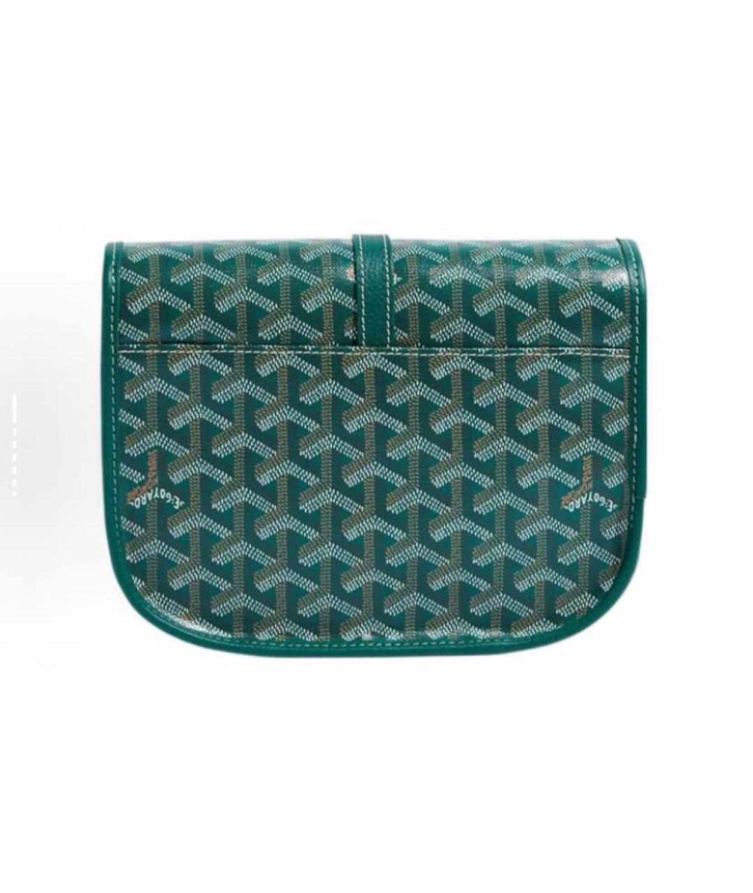 GOYARD Зеленая кожаная сумка через плечо, фото 3