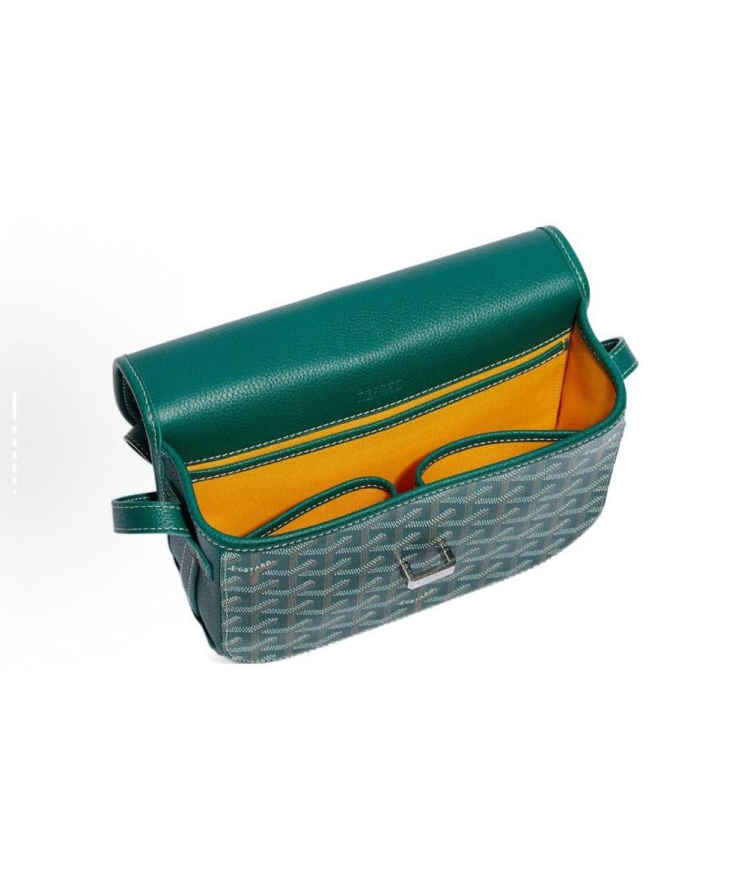 GOYARD Зеленая кожаная сумка через плечо, фото 4
