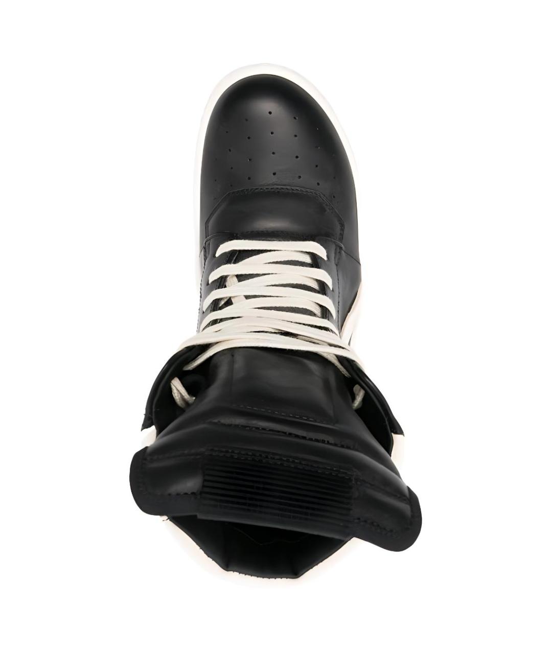 RICK OWENS Черные высокие кроссовки / кеды, фото 4