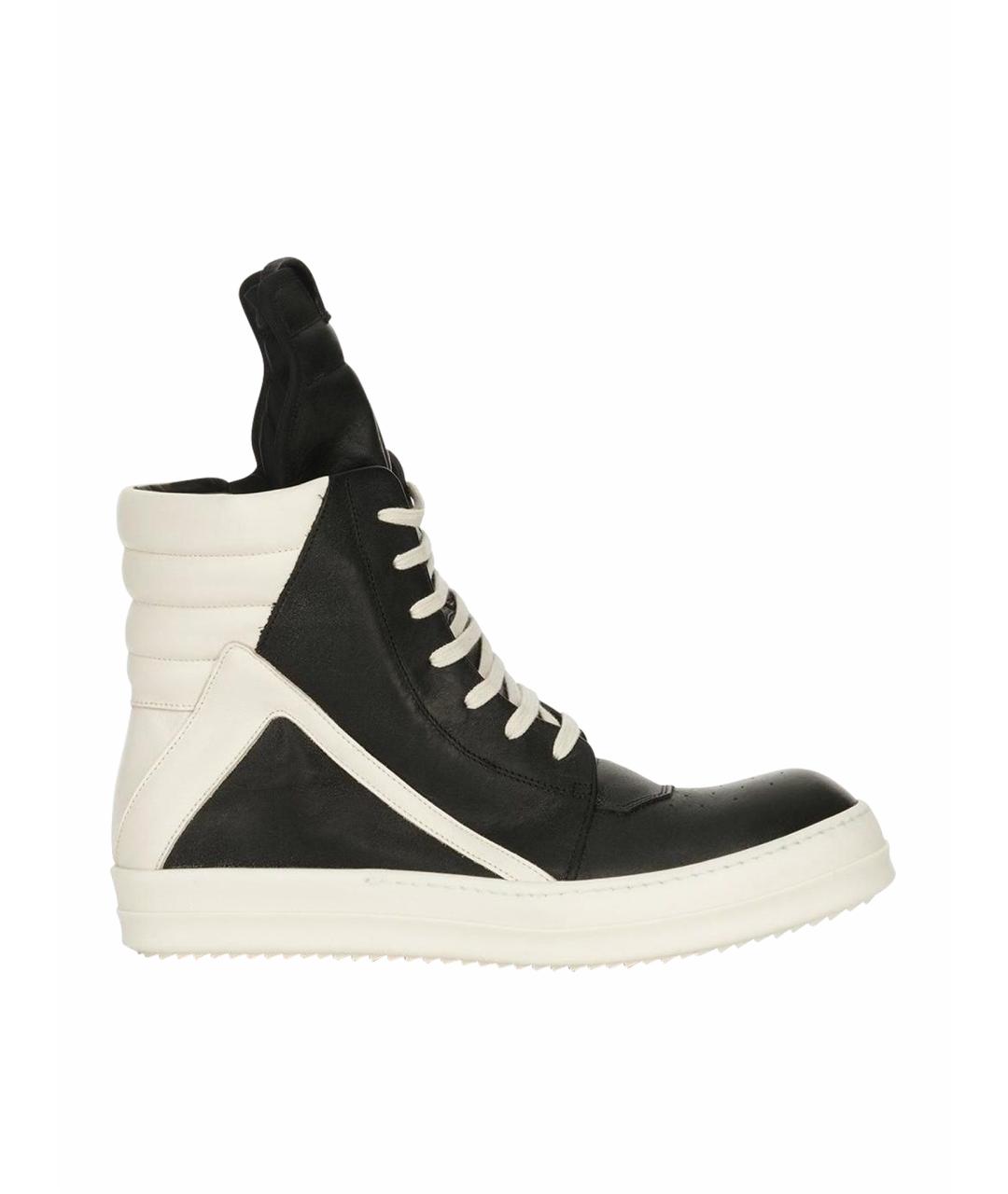 RICK OWENS Черные высокие кроссовки / кеды, фото 1