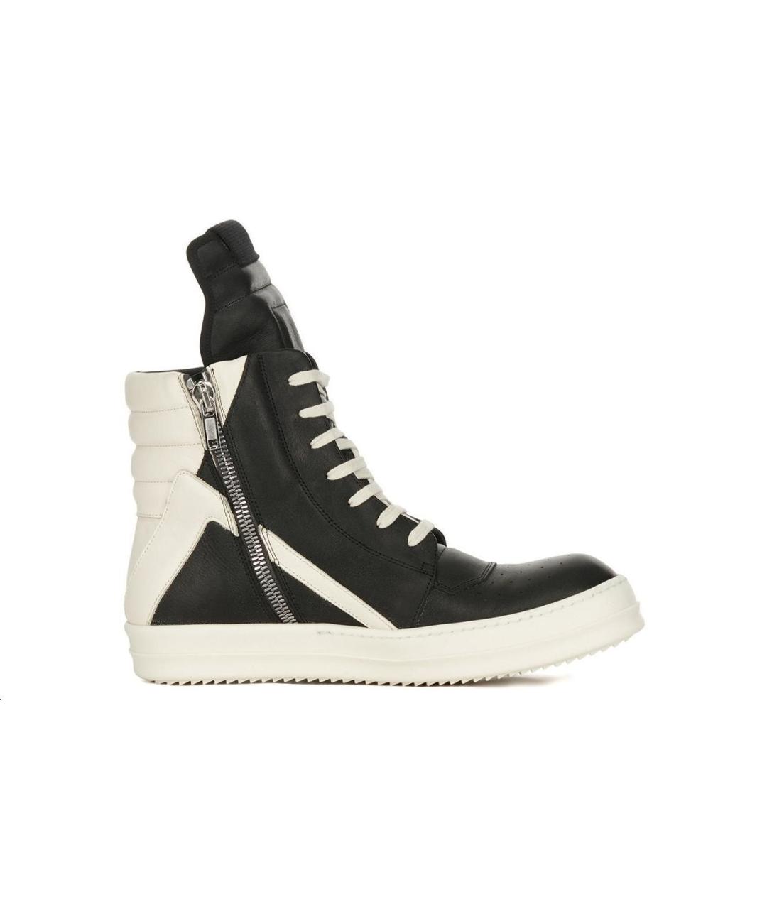 RICK OWENS Черные высокие кроссовки / кеды, фото 2