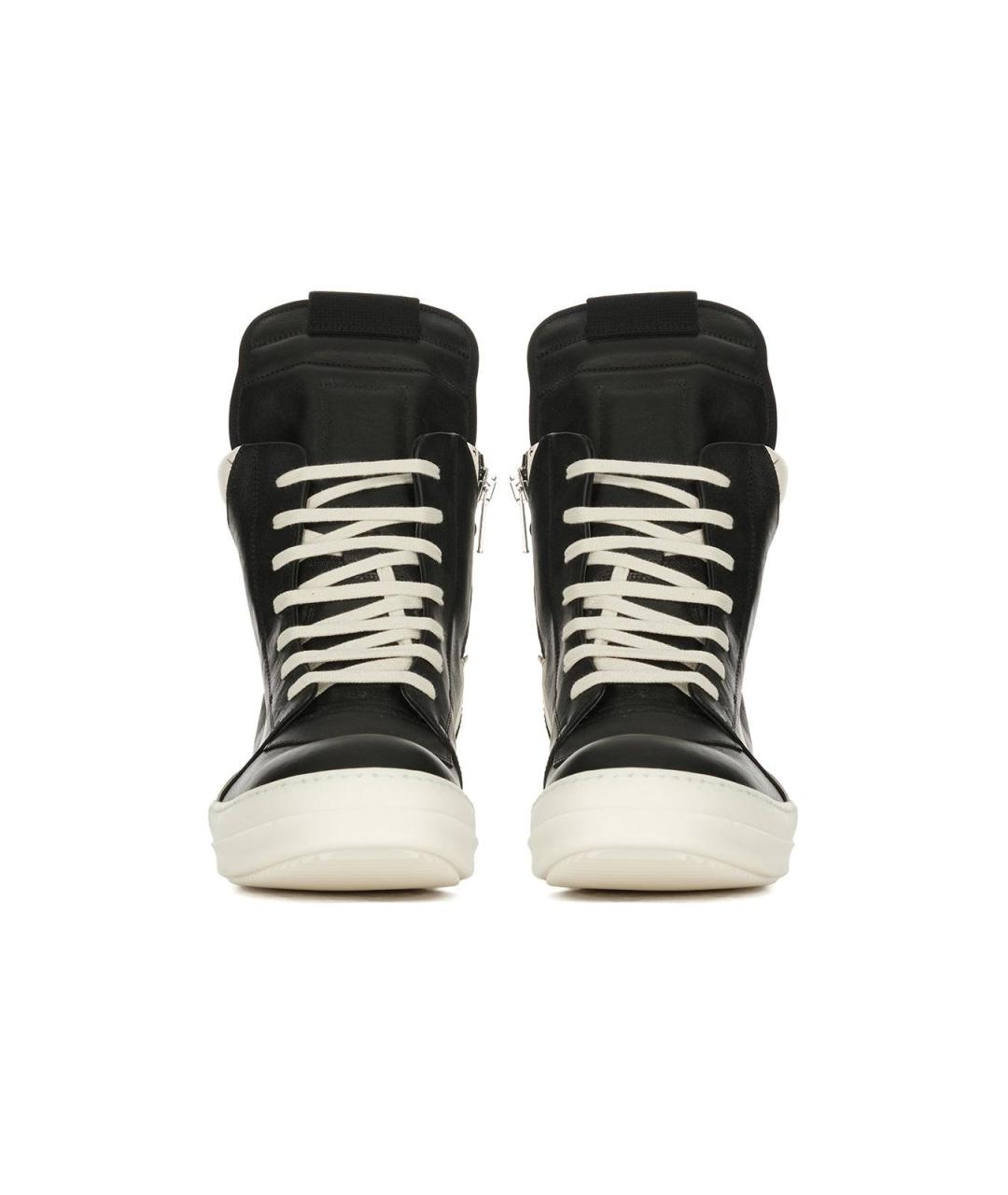 RICK OWENS Черные высокие кроссовки / кеды, фото 3