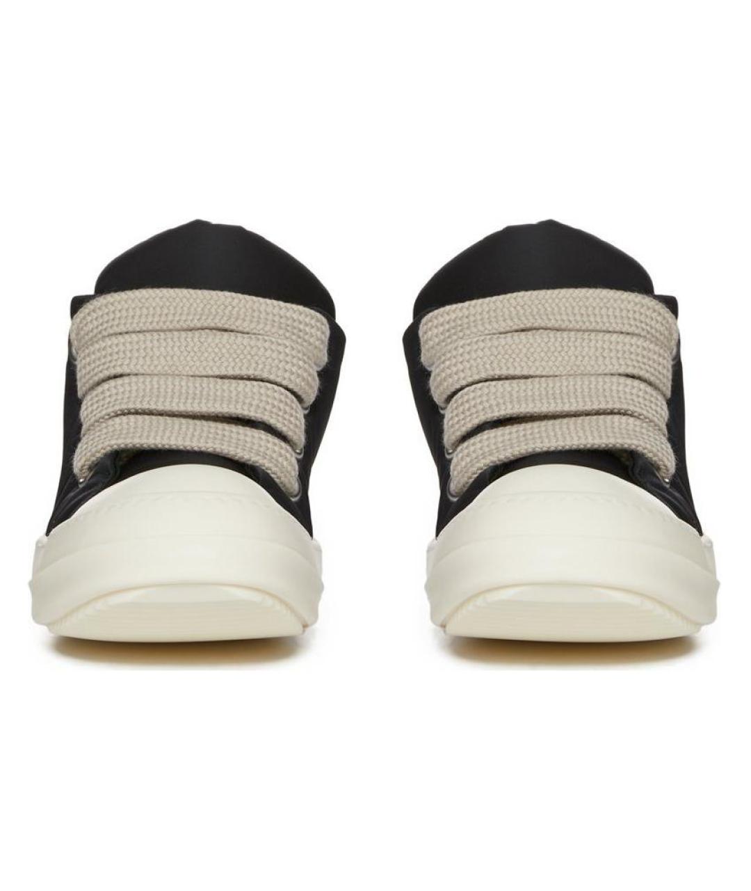 RICK OWENS Черные низкие кроссовки / кеды, фото 3