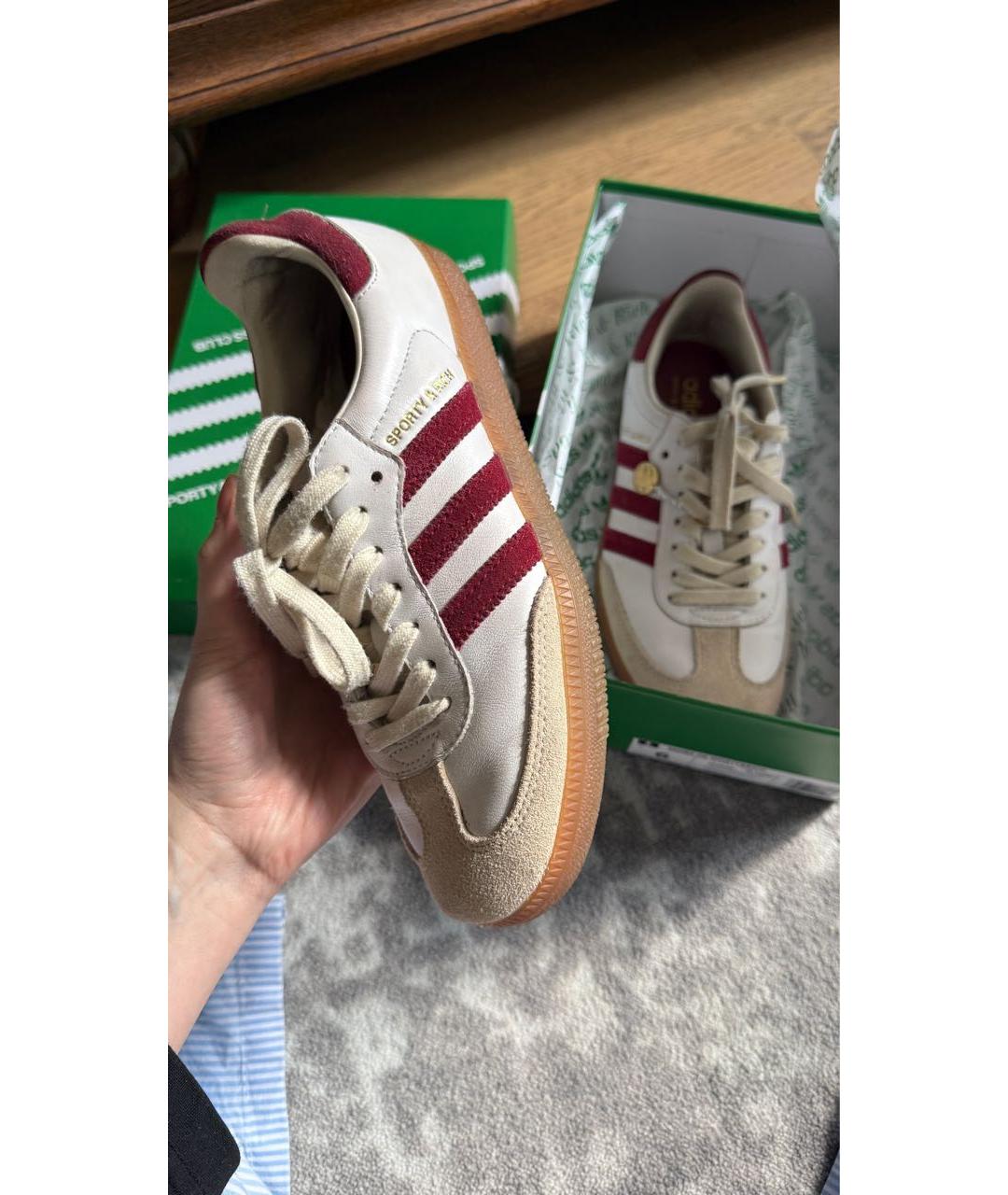 SPORTY AND RICH Белые кожаные кеды, фото 7