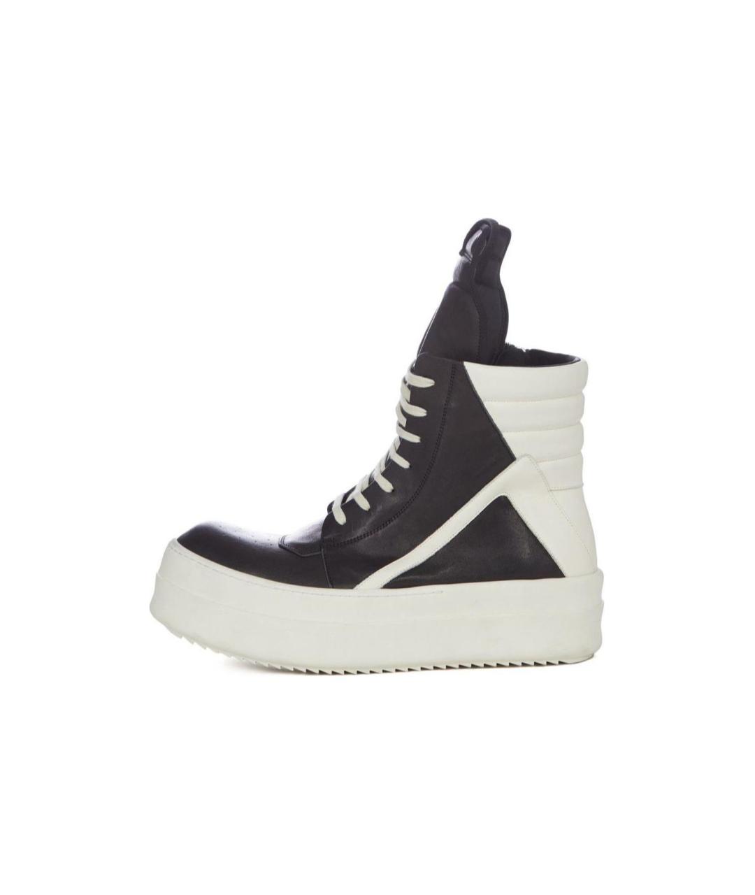 RICK OWENS Черные высокие кроссовки / кеды, фото 5