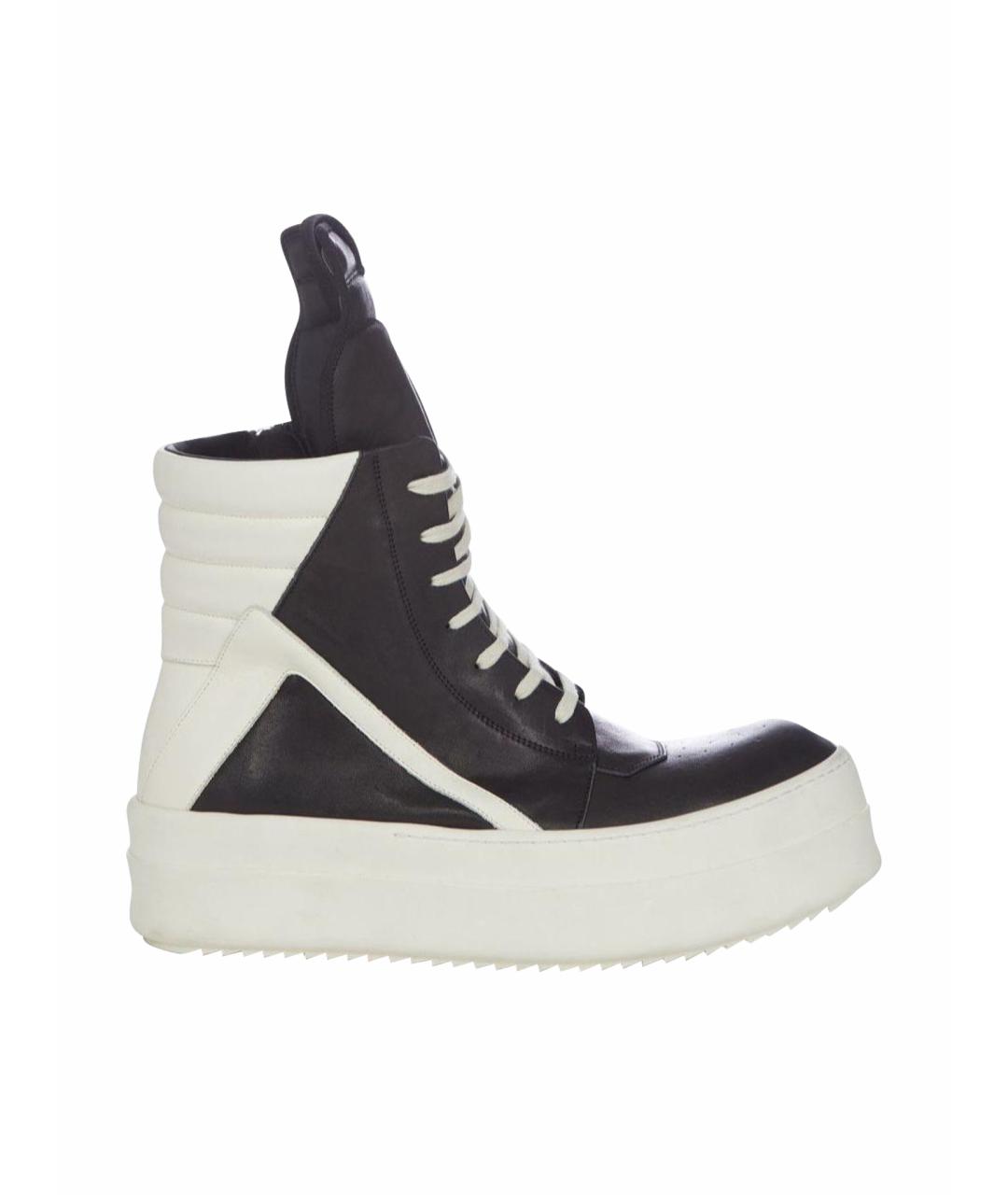 RICK OWENS Черные высокие кроссовки / кеды, фото 1