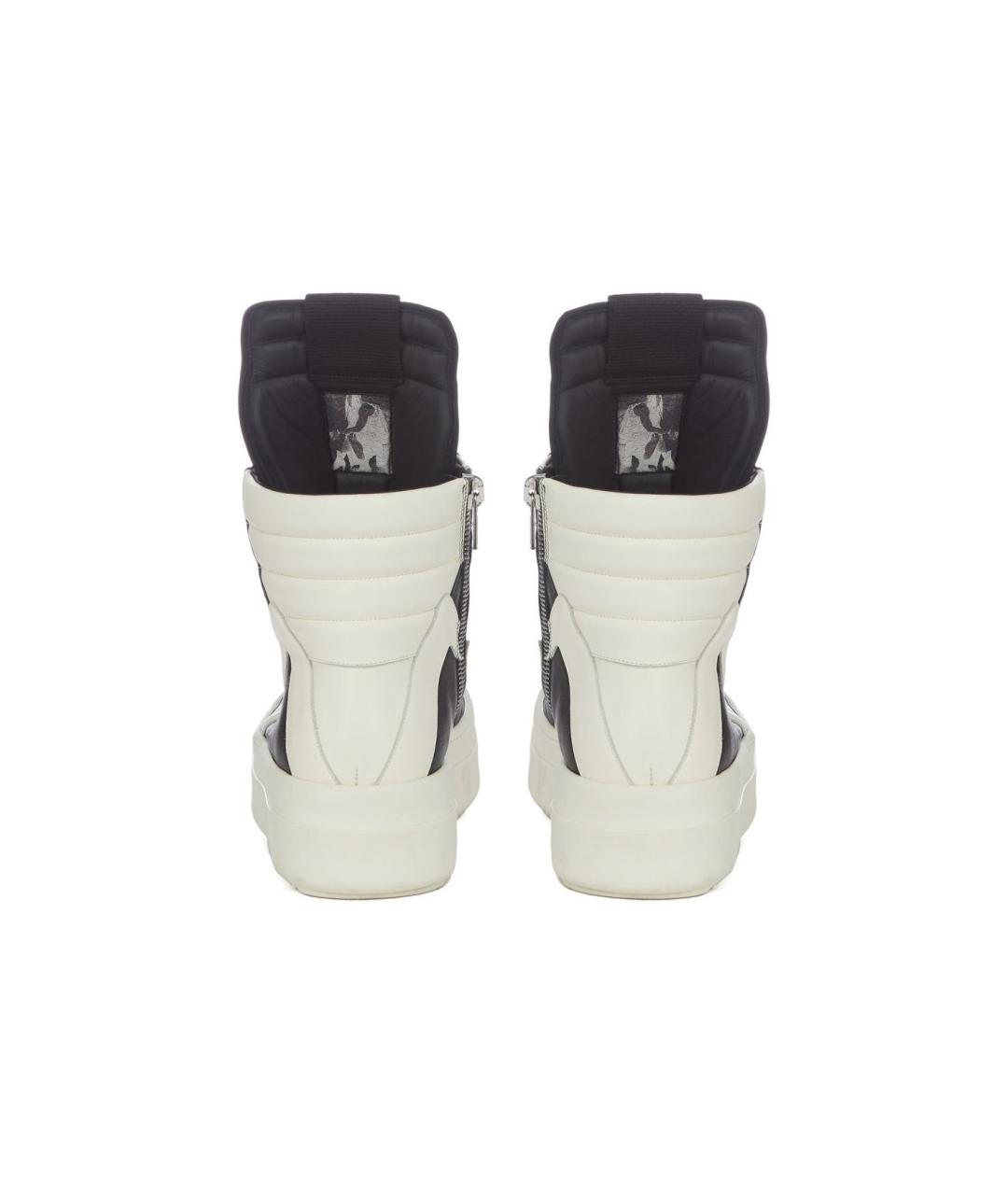 RICK OWENS Черные высокие кроссовки / кеды, фото 4
