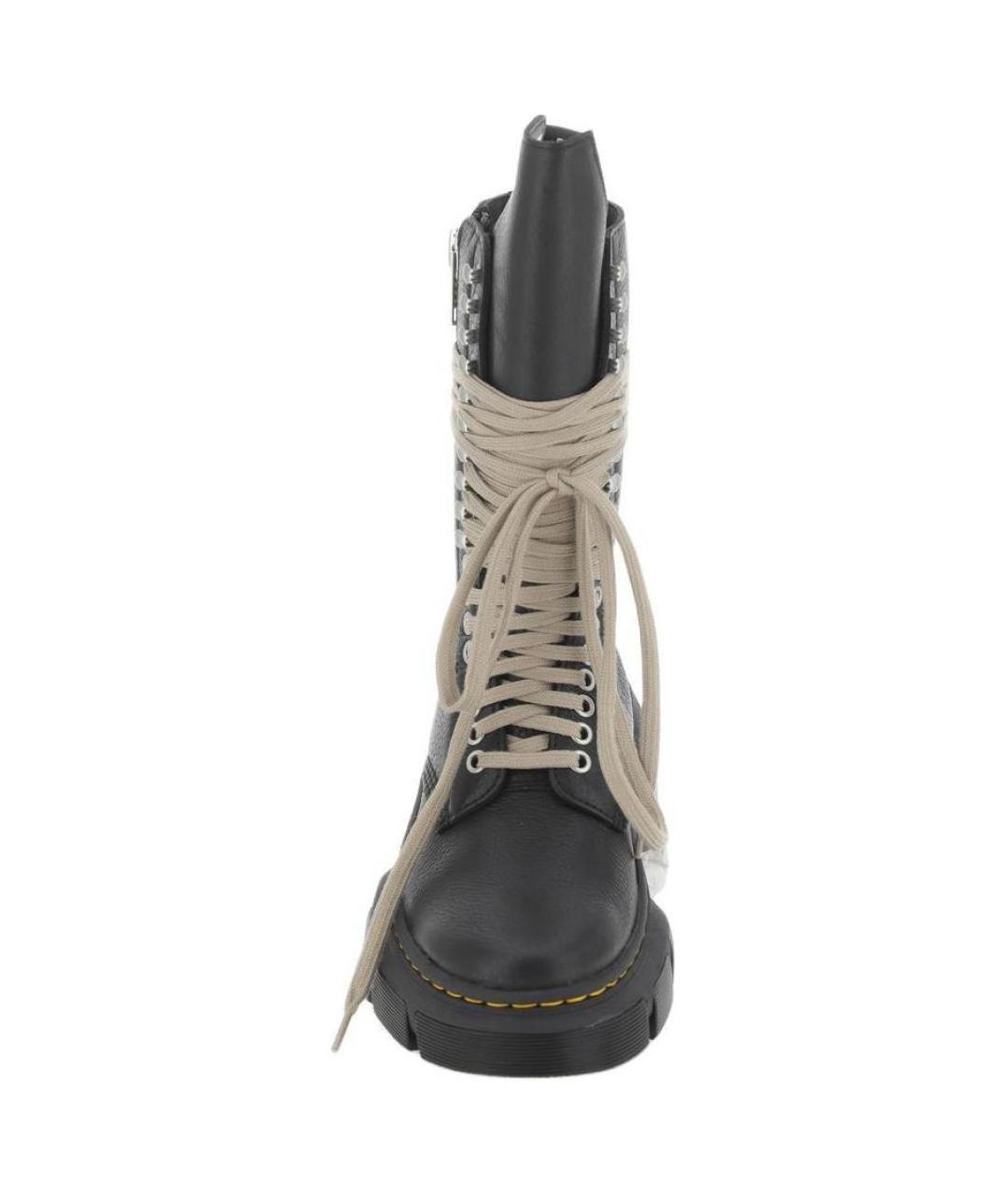 RICK OWENS Черные кожаные ботинки, фото 4