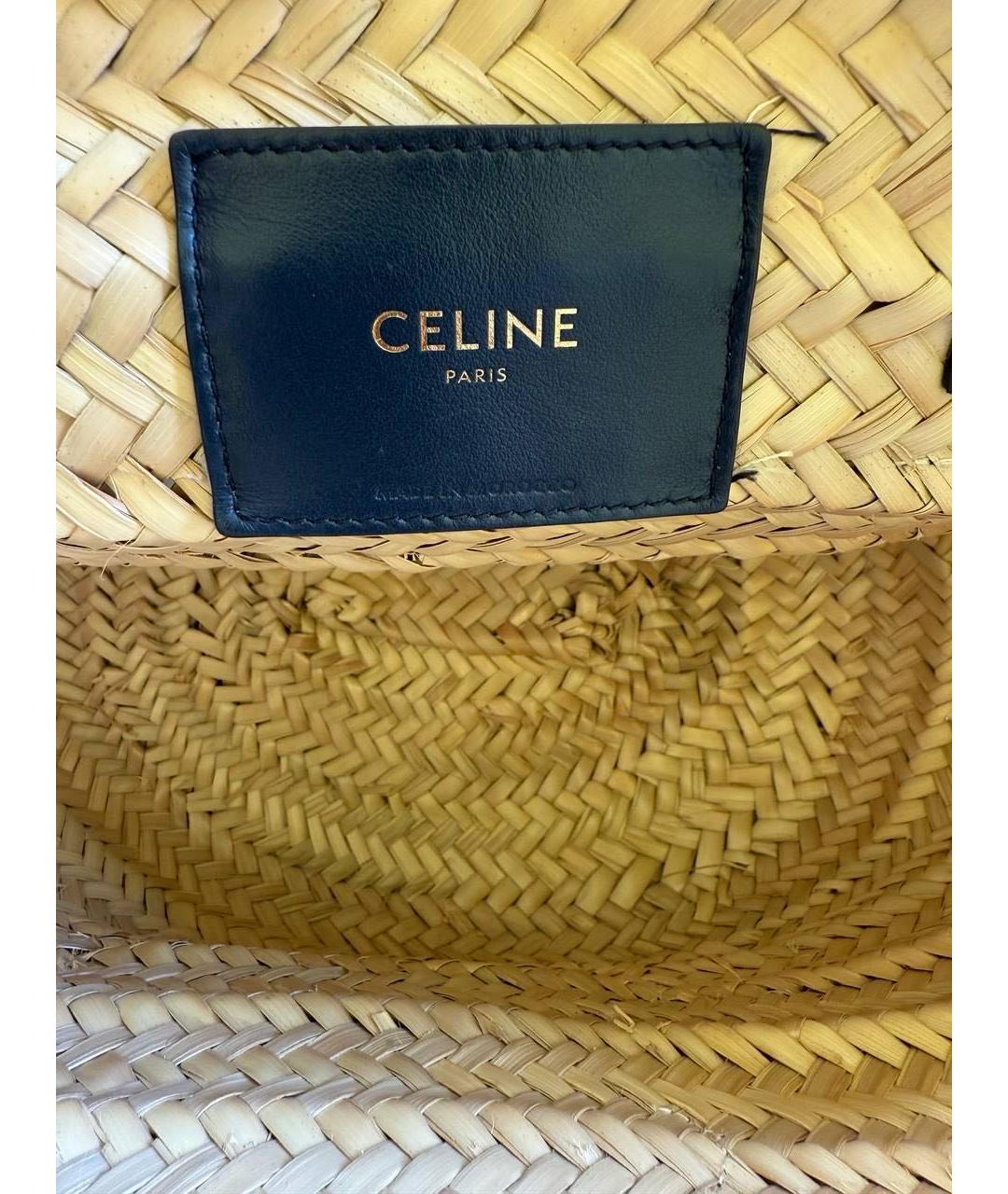 CELINE Темно-синяя пелетеная пляжная сумка, фото 5