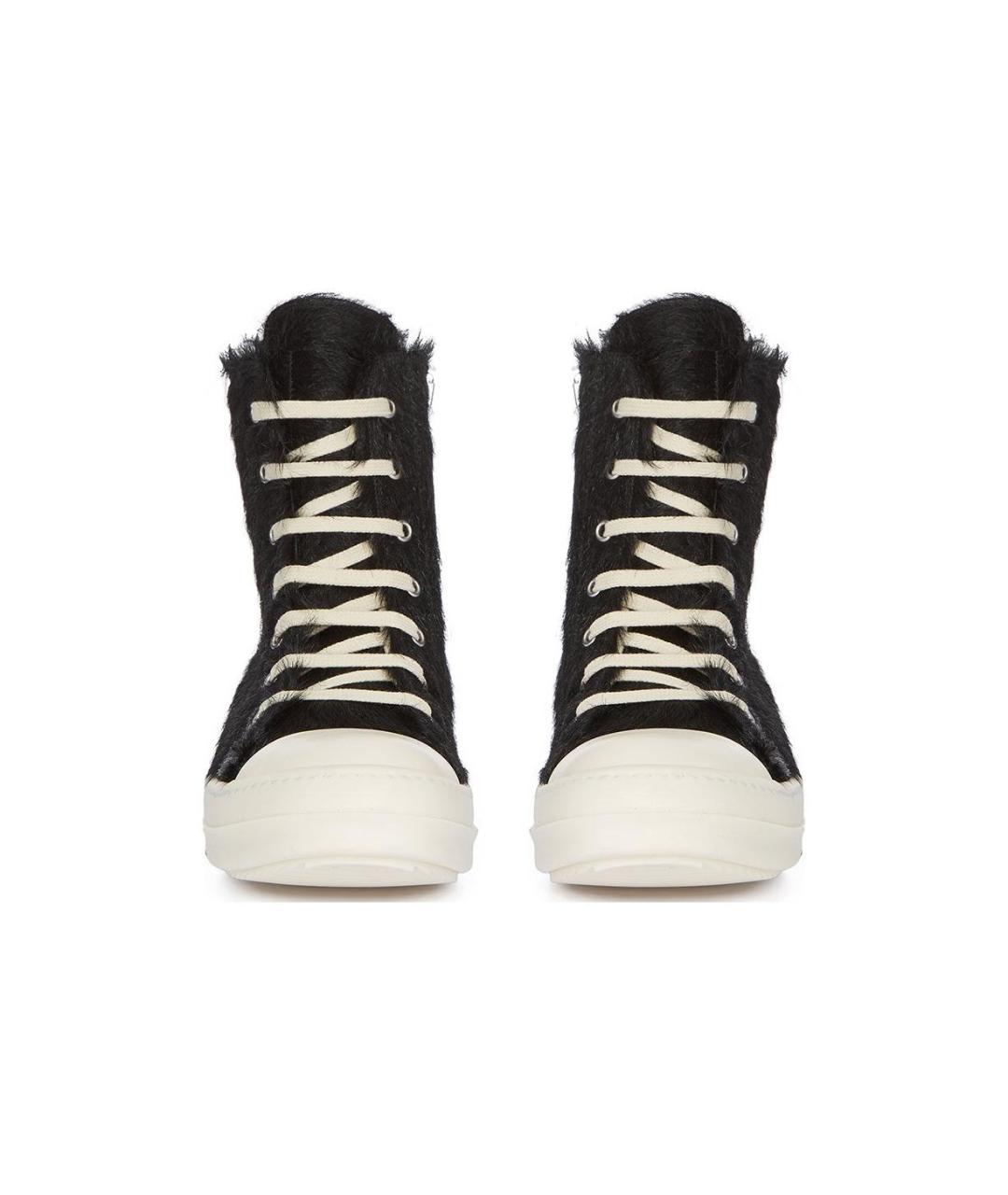 RICK OWENS Черные высокие кроссовки / кеды, фото 3