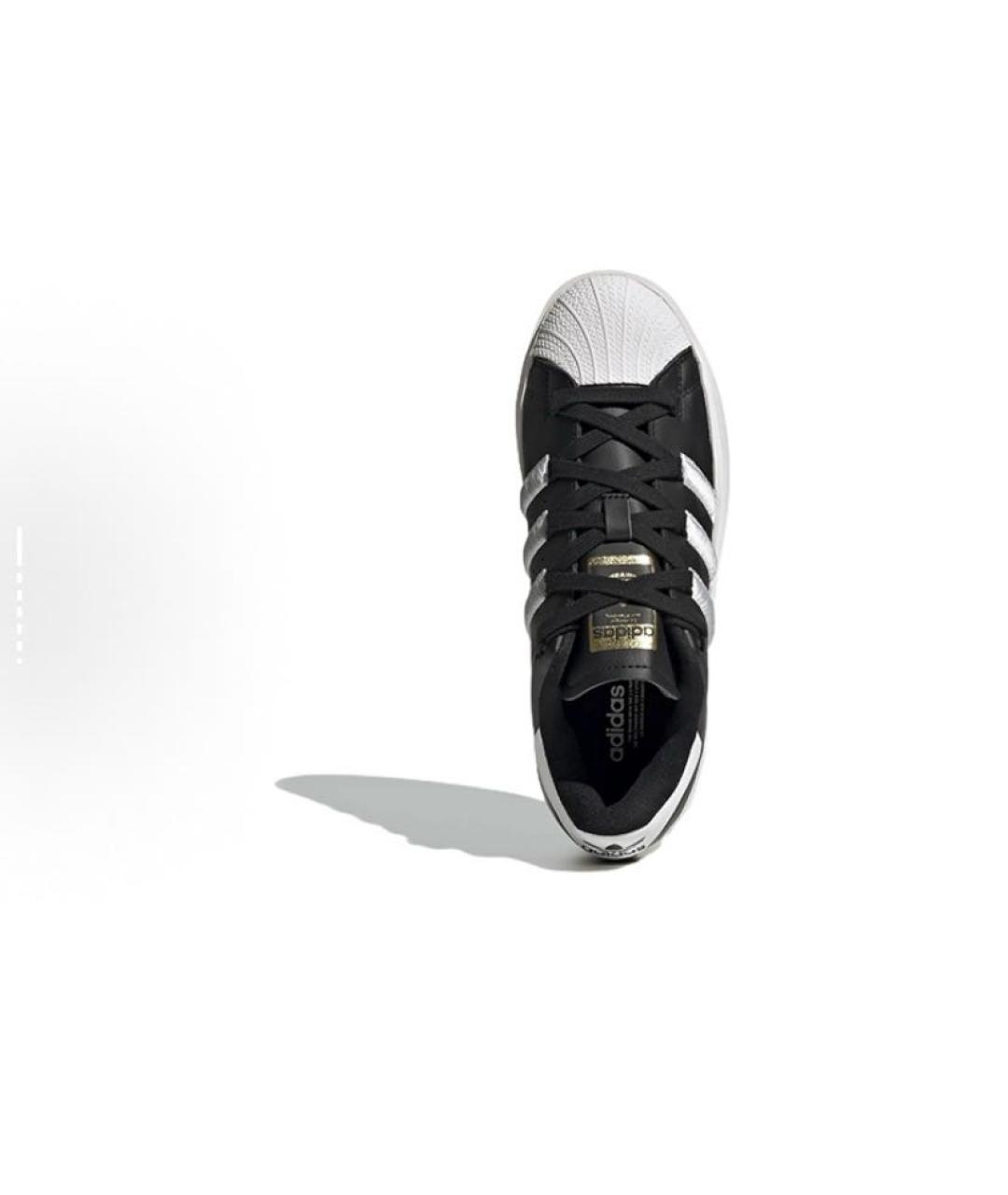 ADIDAS Черные кожаные низкие кроссовки / кеды, фото 6
