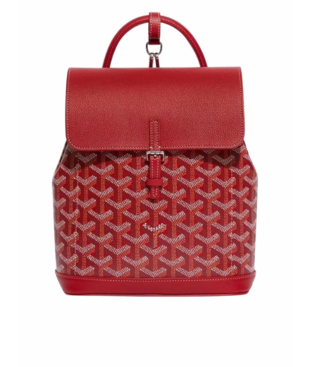 GOYARD Красная кожаная сумка с короткими ручками, фото 1