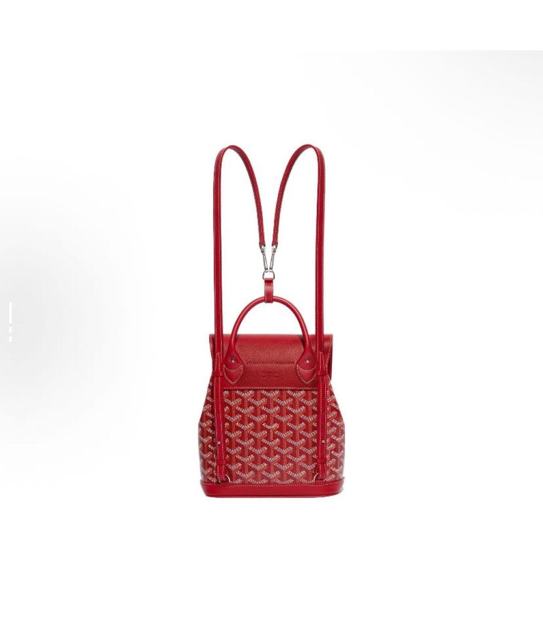 GOYARD Красная кожаная сумка с короткими ручками, фото 3