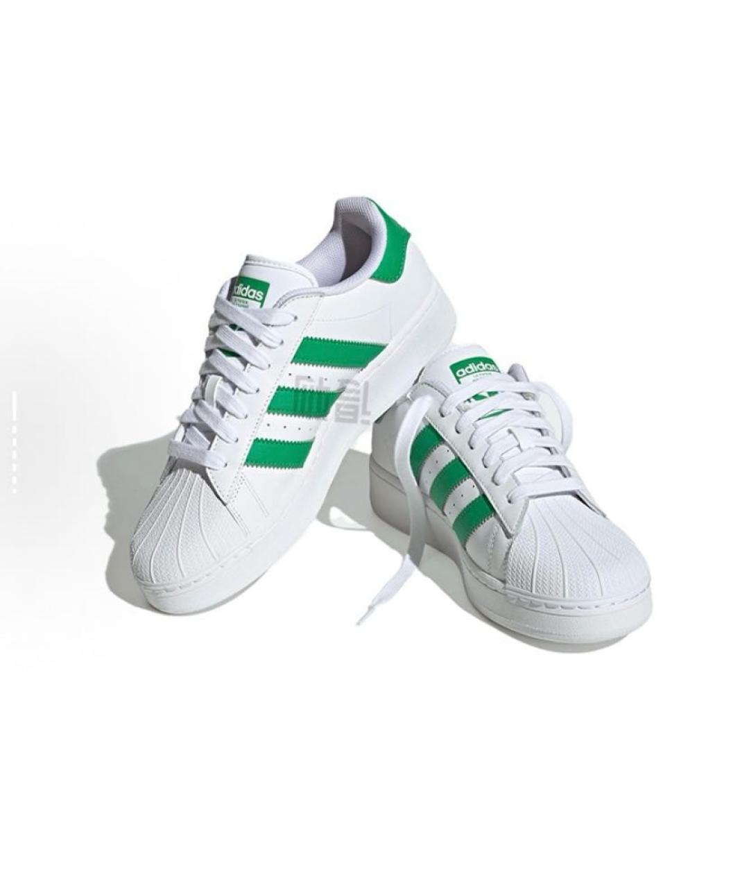 ADIDAS Белые кожаные низкие кроссовки / кеды, фото 5