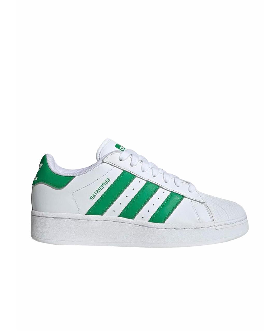 ADIDAS Белые кожаные низкие кроссовки / кеды, фото 1