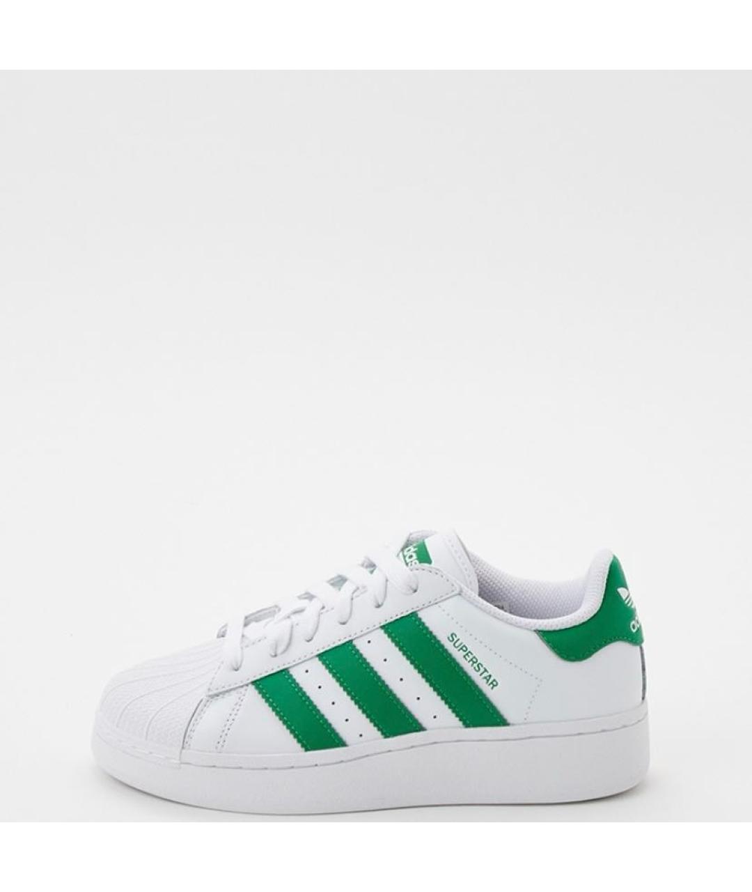 ADIDAS Белые кожаные низкие кроссовки / кеды, фото 2